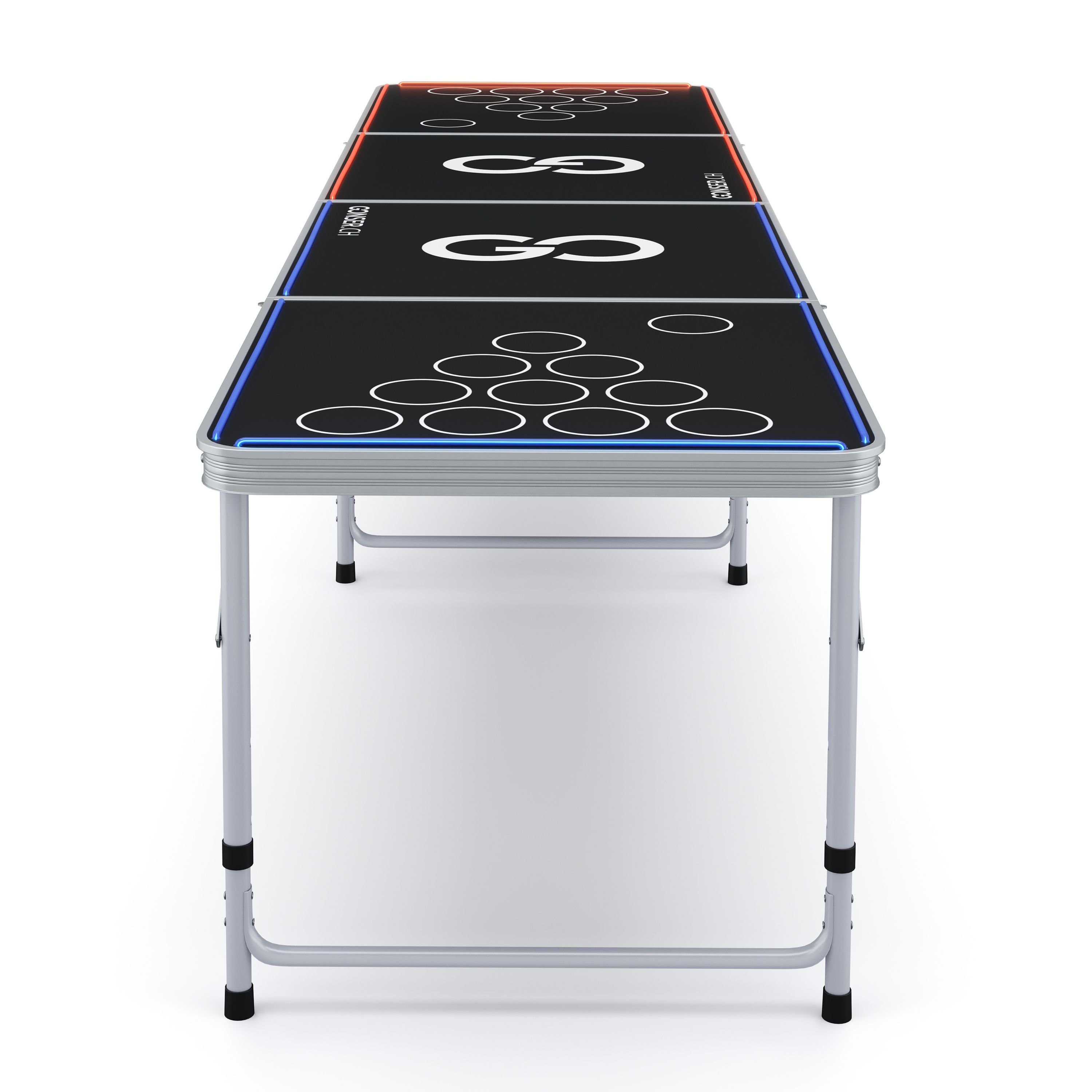 Table de beer pong Ibiza pliable à hauteur réglable 240 x 60 cm [en.casa
