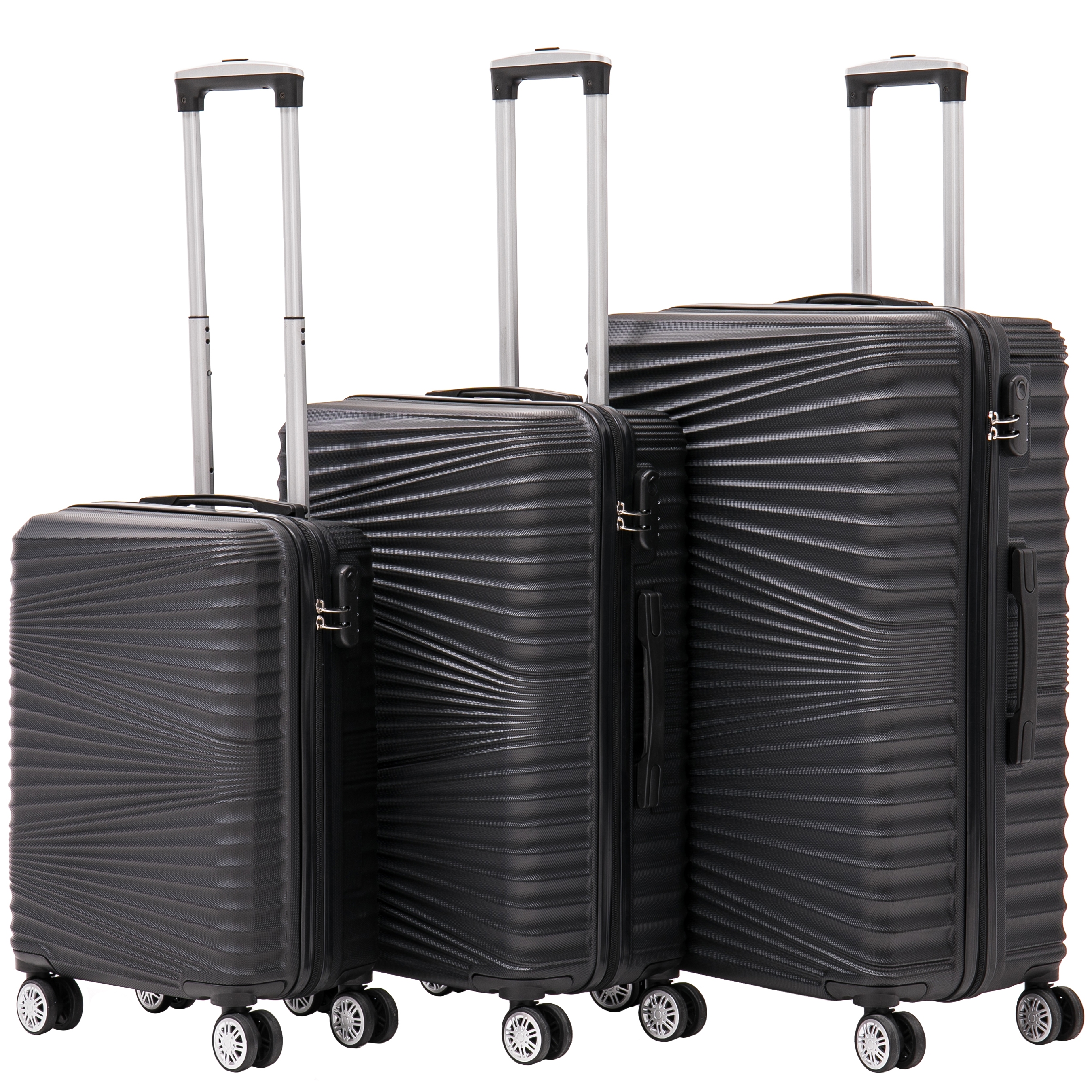 Reisekoffer Hartschalenkoffer NIA 3er Set schwarz