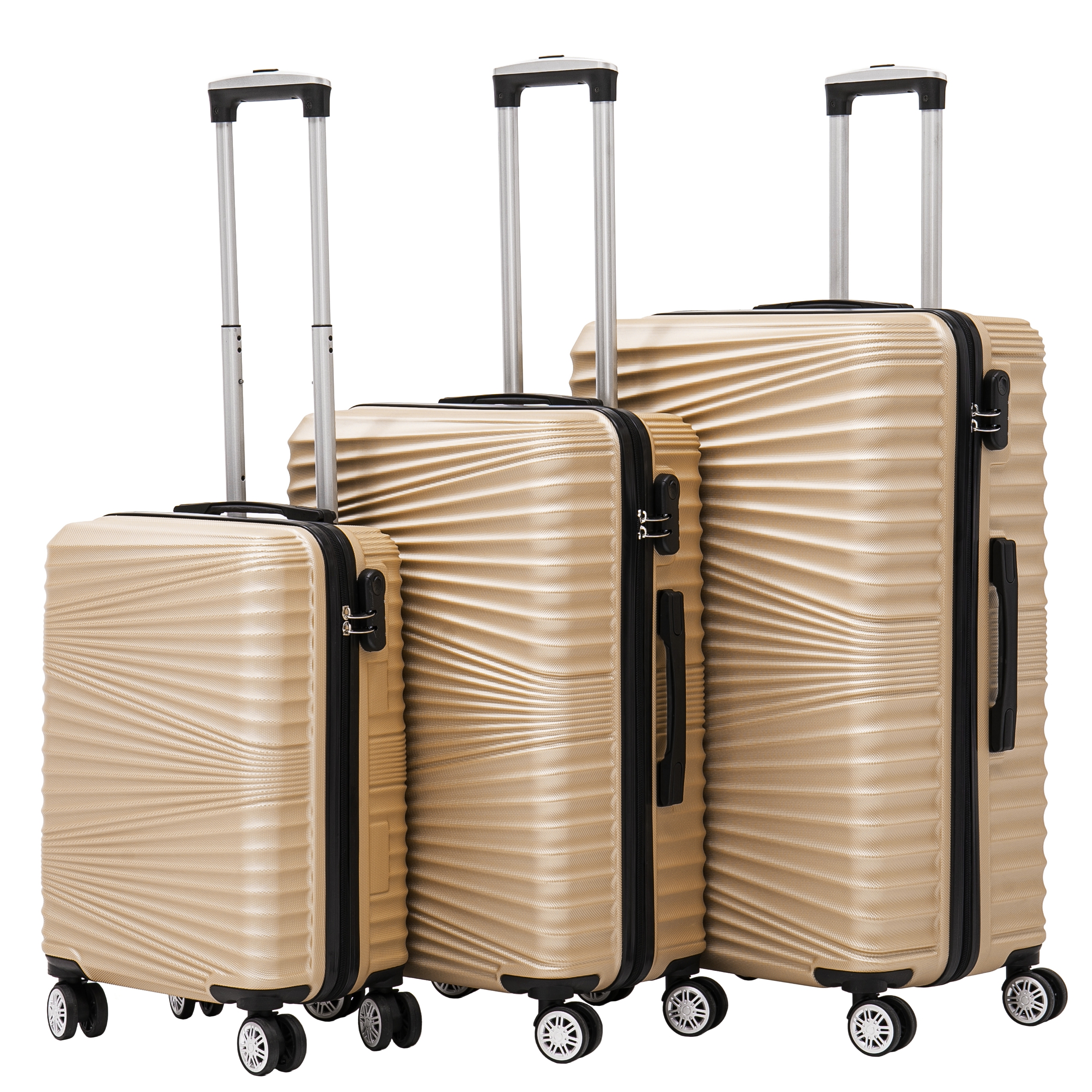 Reisekoffer Hartschalenkoffer NIA 3er Set champagner