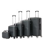 Suitcase hard shell case NIA set 5 pcs emerald