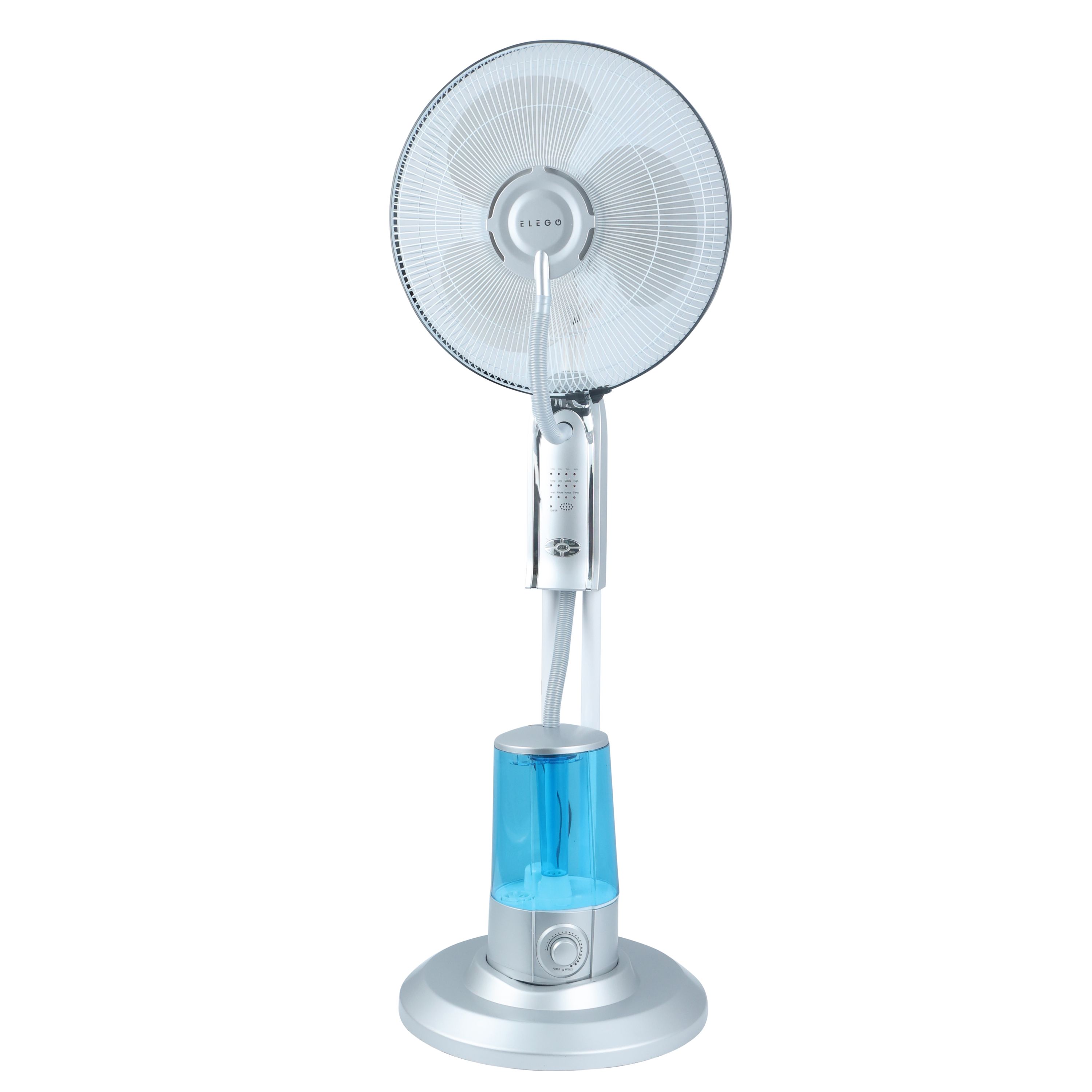 Standventilator mit Sprühnebel FOGGY silber