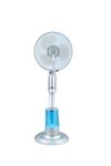 Standventilator mit Sprühnebel FOGGY silber Vorderseite