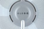 Standventilator mit Sprühnebel FOGGY silber Nahaufnahme Logo