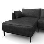Ecksofa ELVIS anthrazit Nahaufnahme Liegefläche