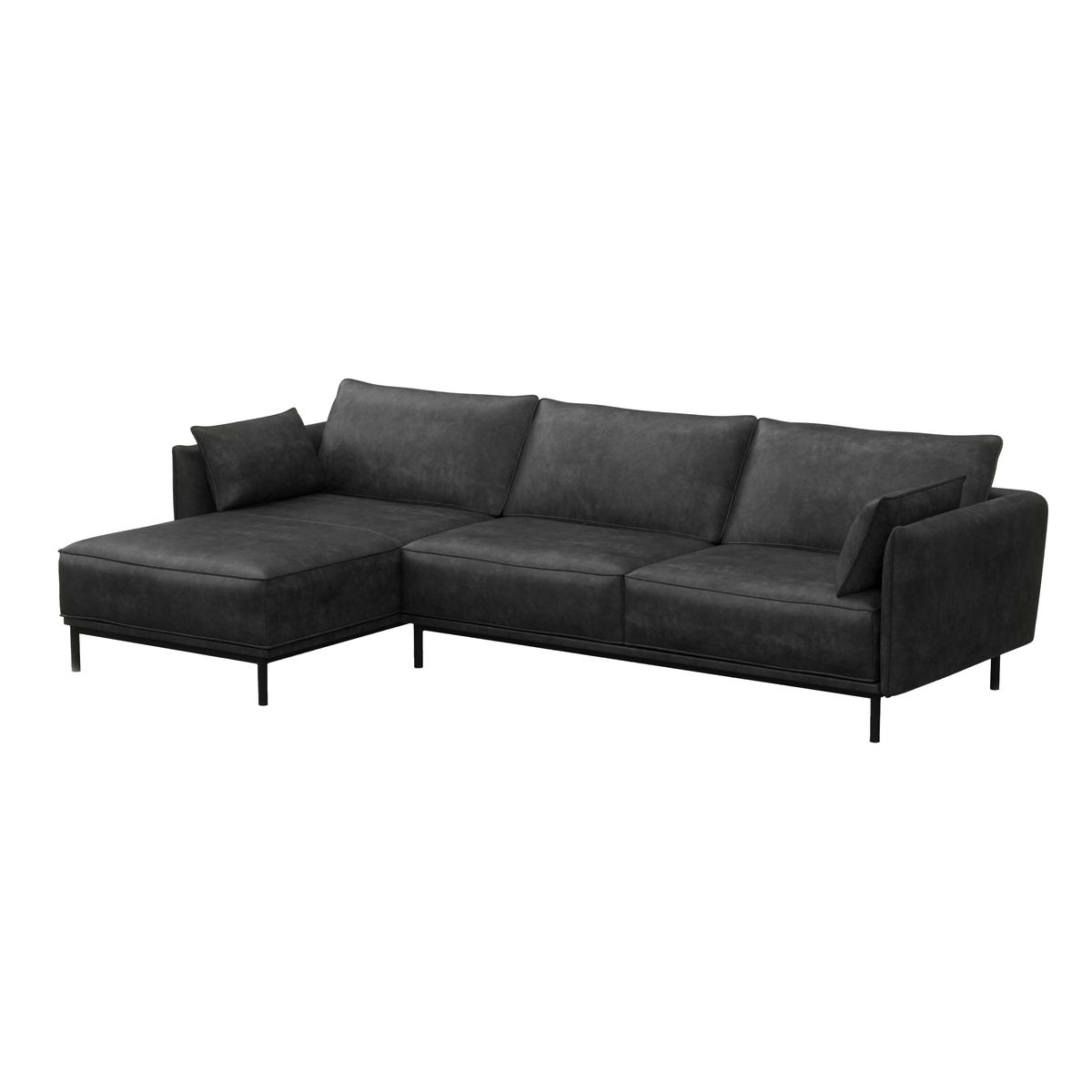 Ecksofa Leder ELVIS links anthrazit Anzeigebild