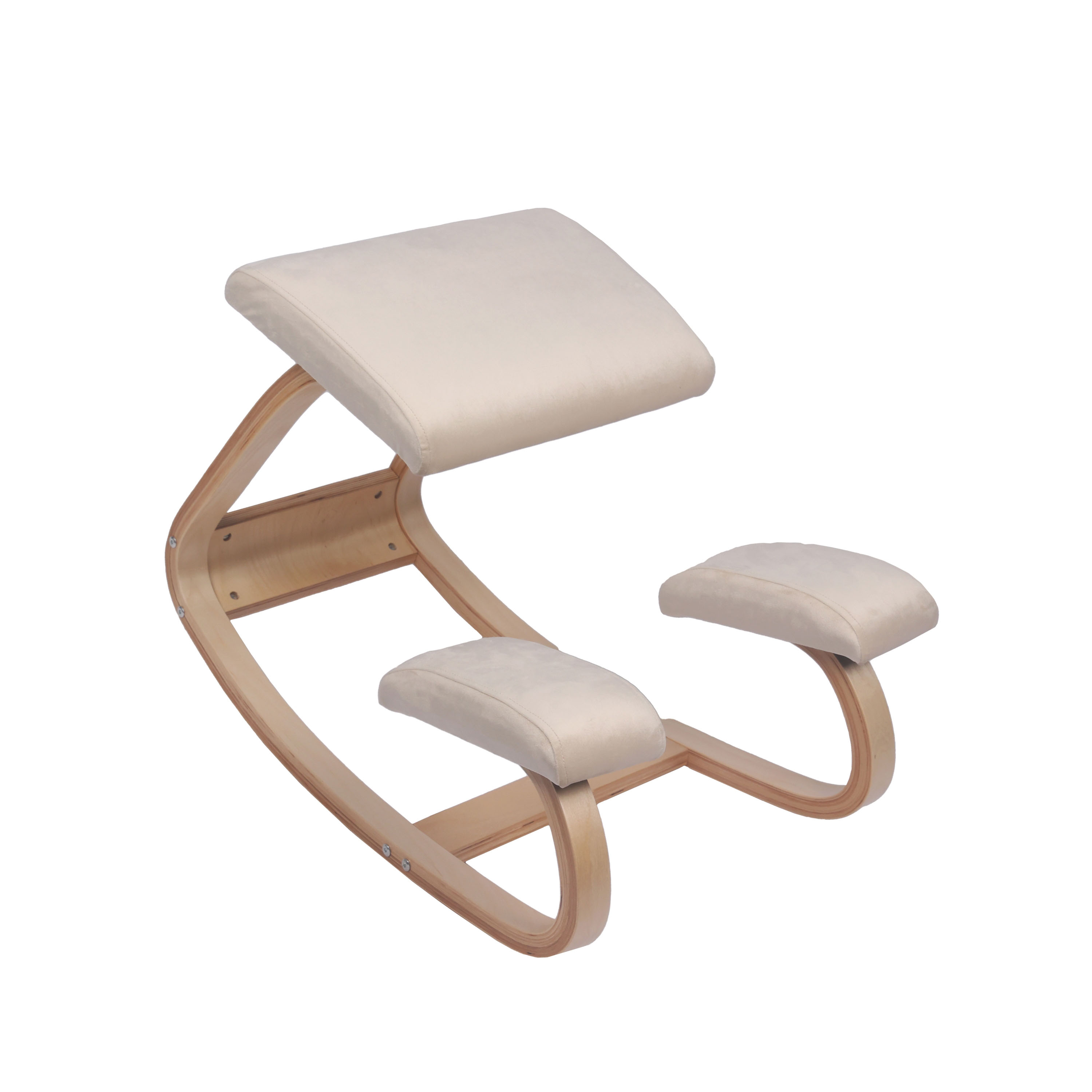 Kniestuhl Holz beige