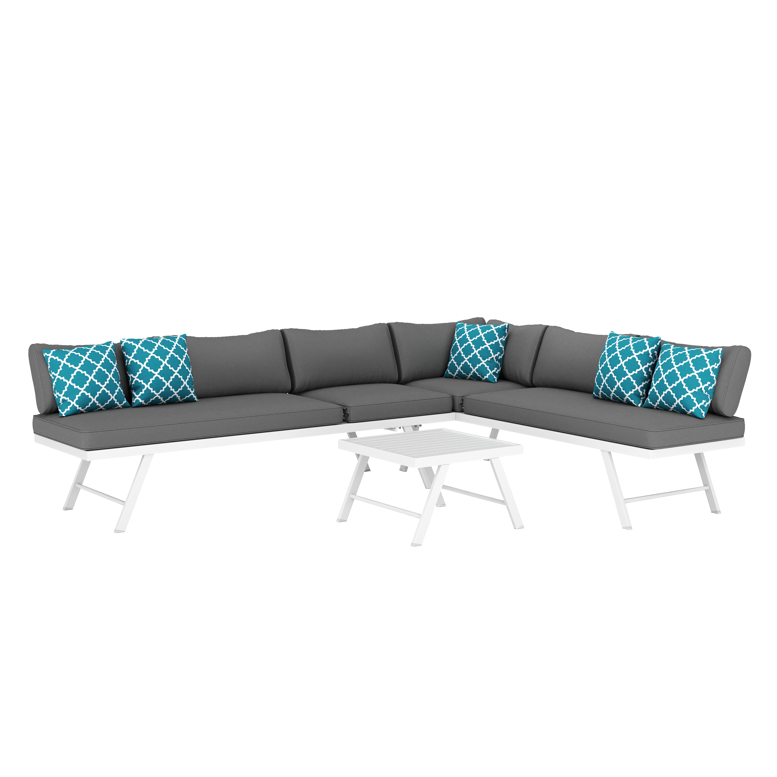 Lounge CALVI multifunktional anthrazit/weiss