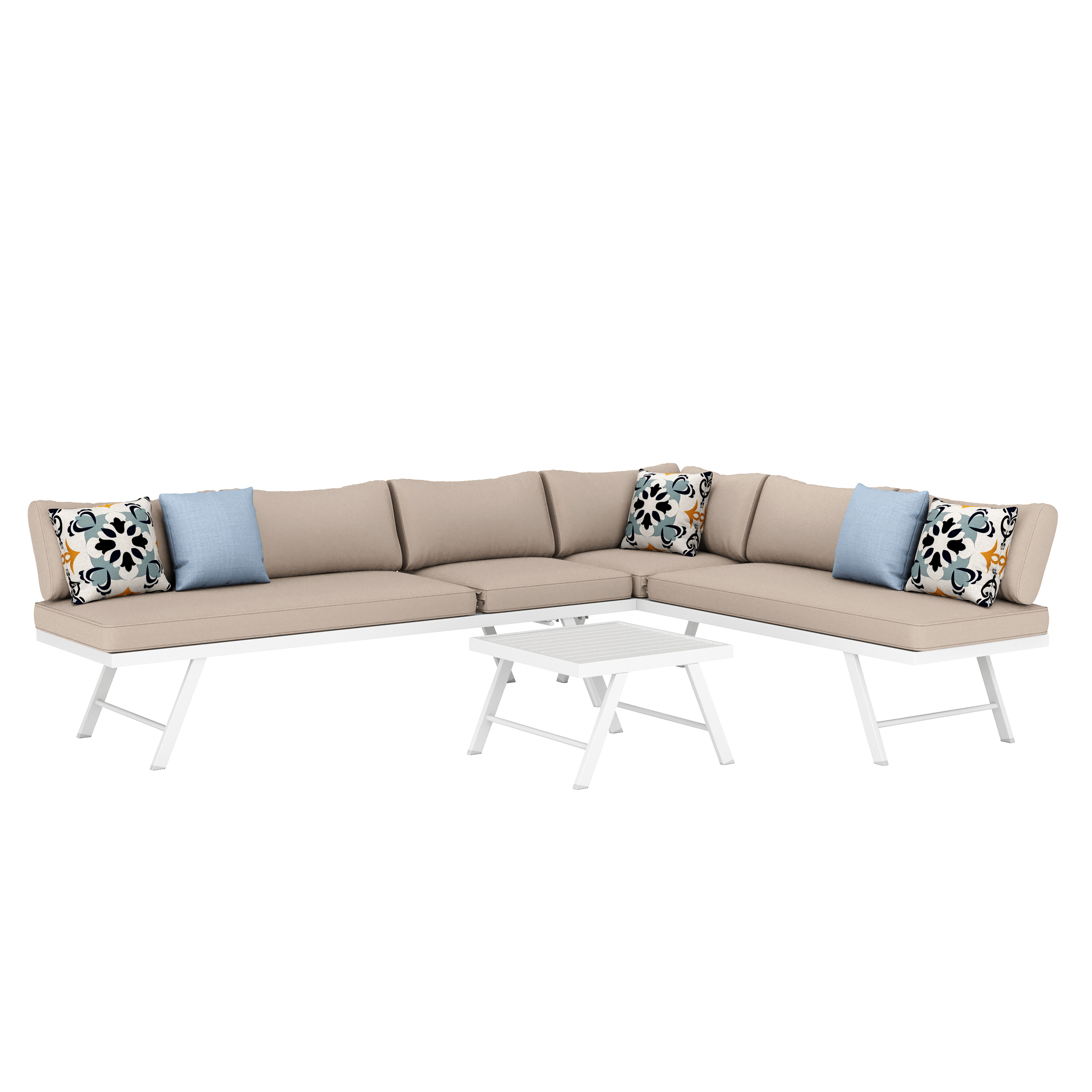 Lounge CALVI multifunktional beige/weiss