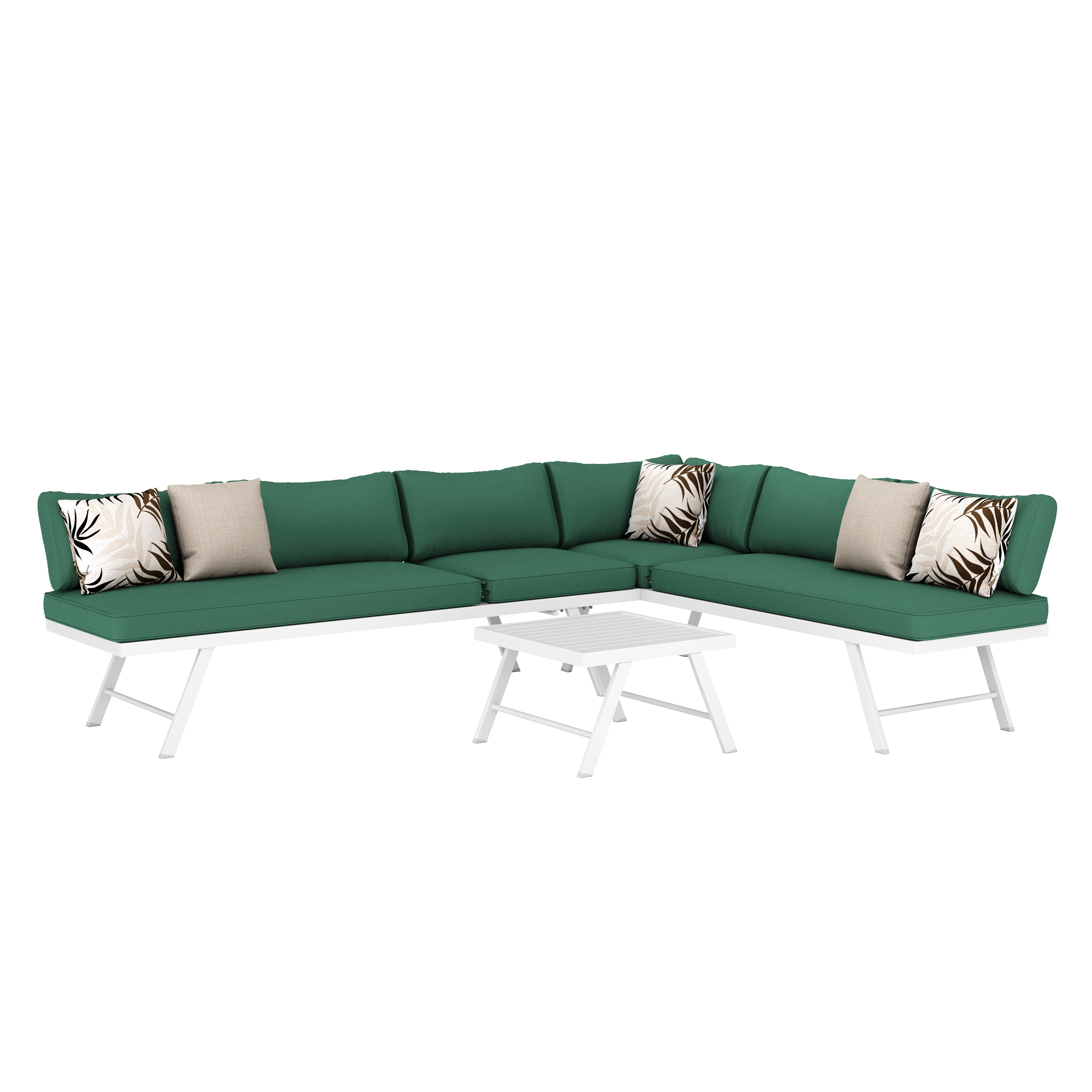 Lounge CALVI multifunktional grün/weiss