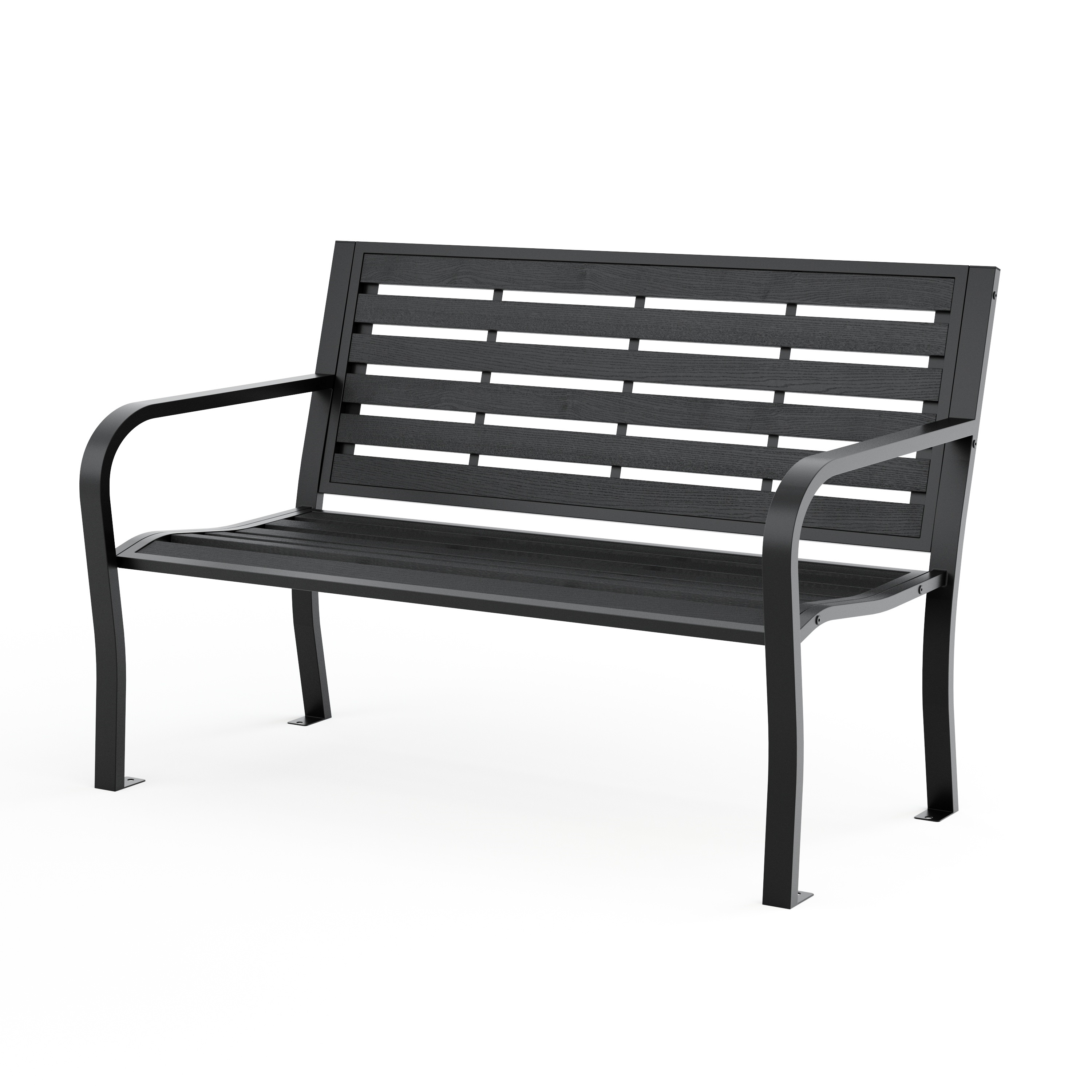 Gartenbank DARIO 125 cm schwarz