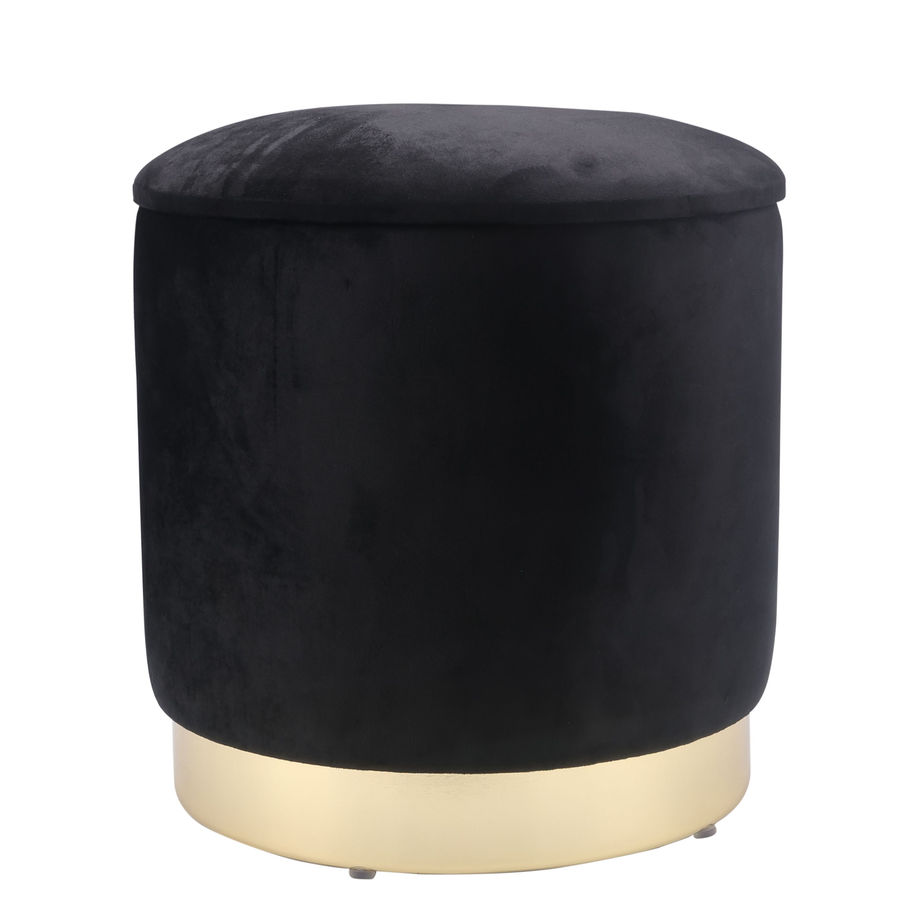 Sitzhocker mit Stauraum schwarz