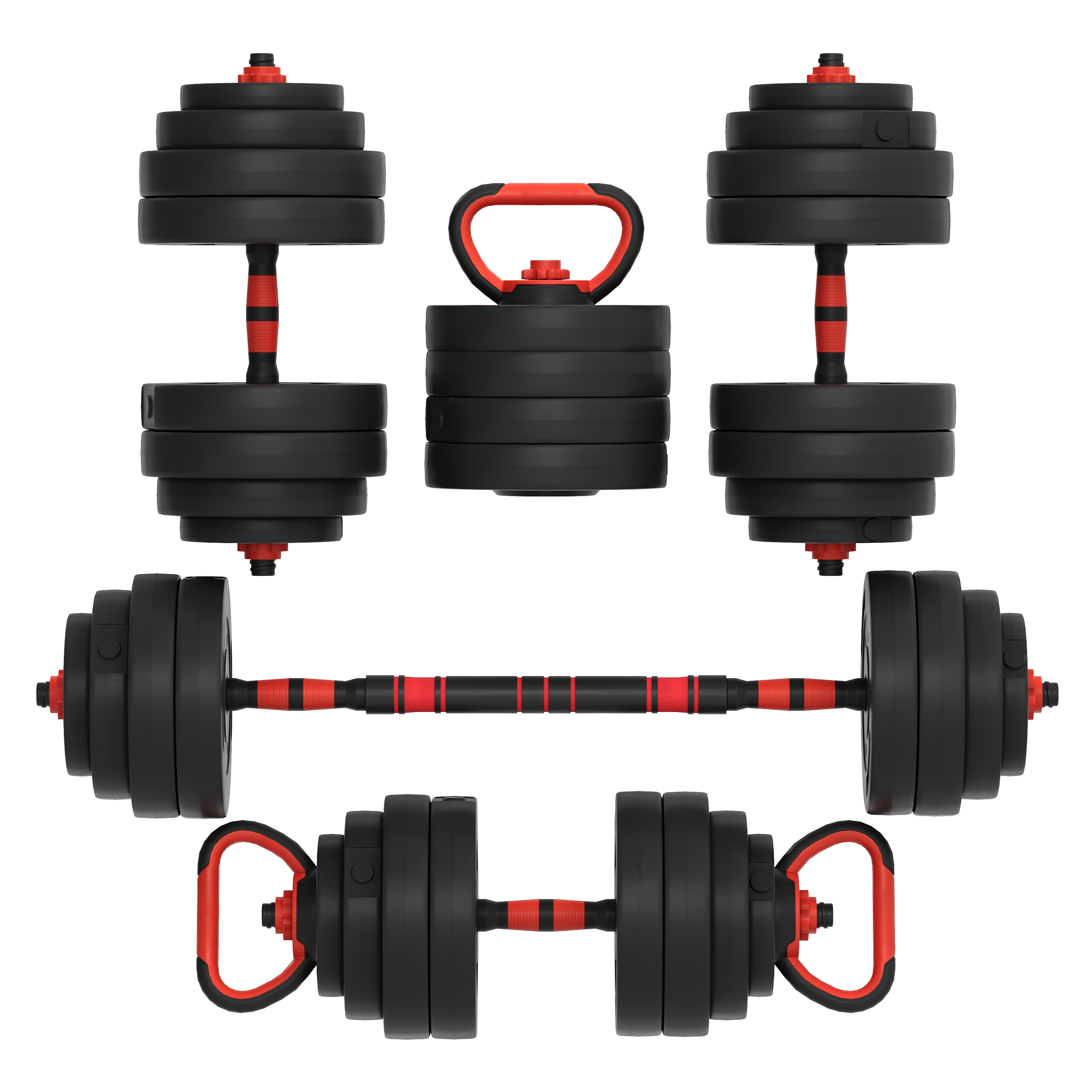 Hantelset 3-in-1 40 kg