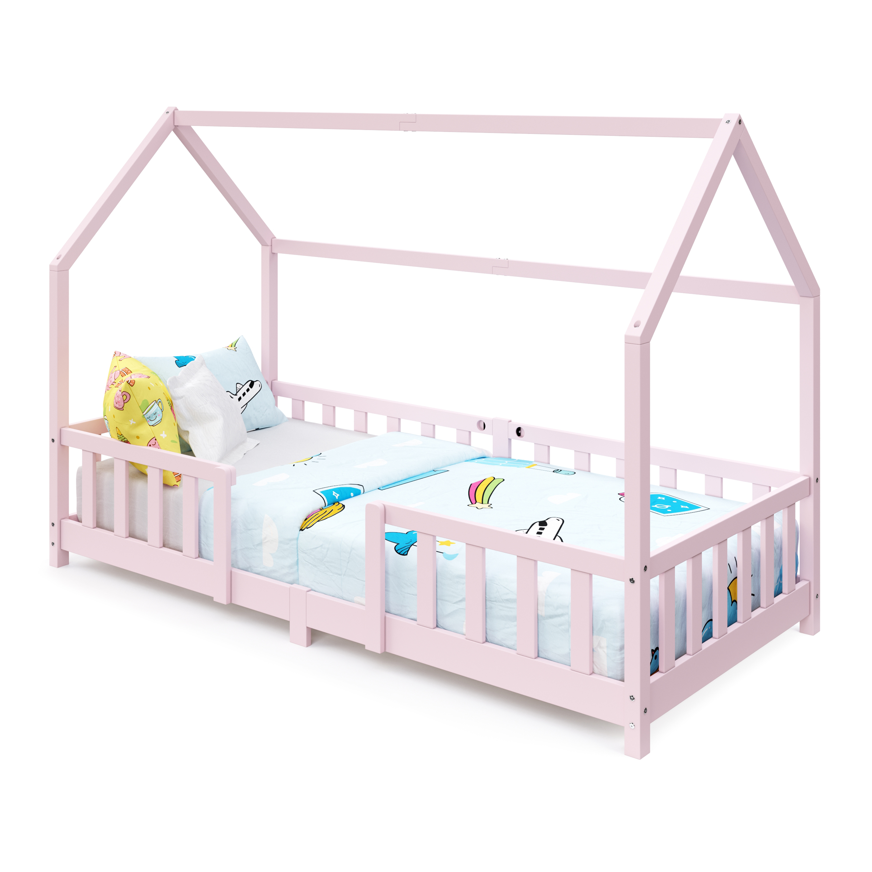 Kinderbett MAISON 90 x 200 cm rosa