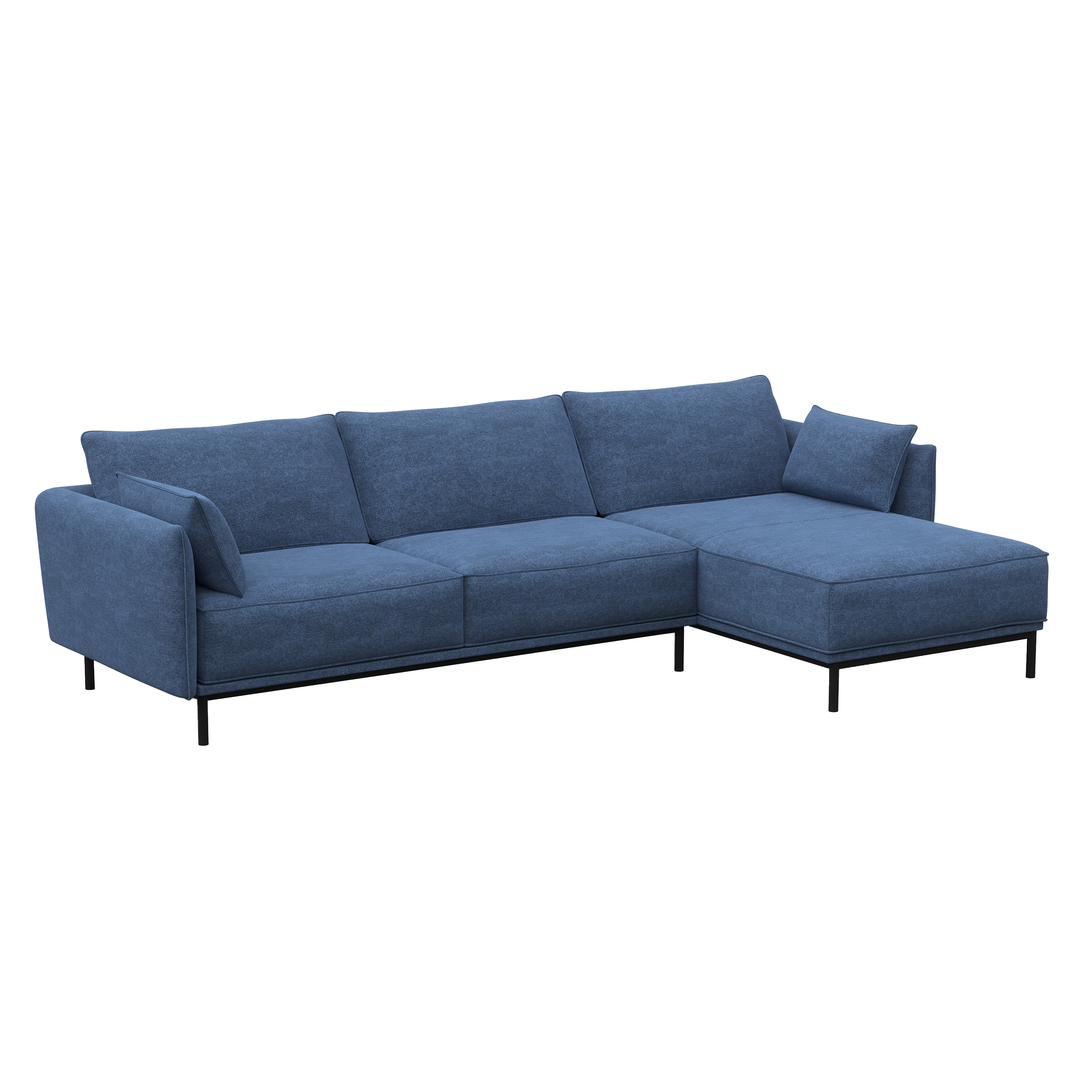 Ecksofa ELVIS rechts blau