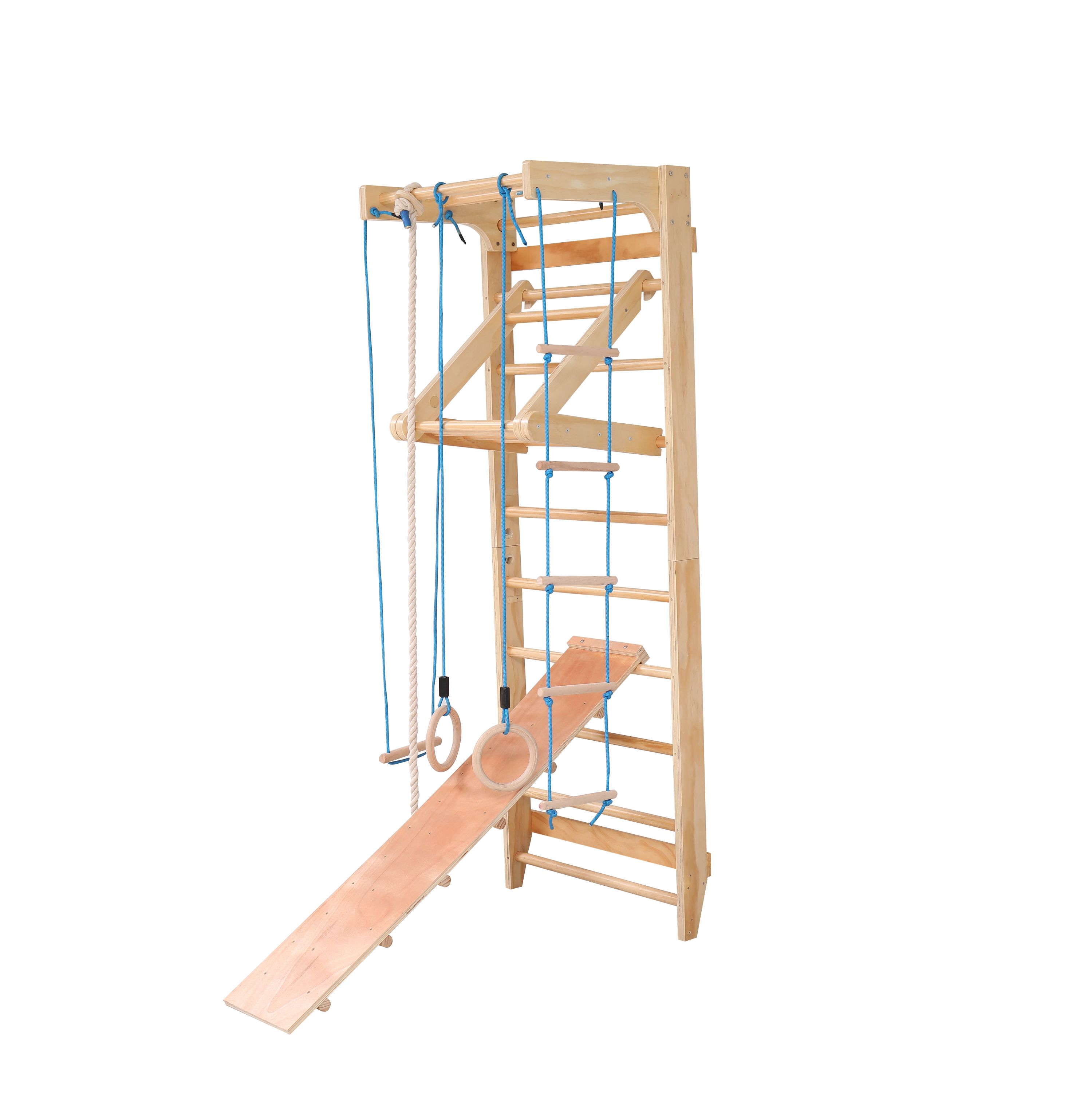 GIANTEX Espalier de Gym Mural en Bois Fiteness,Barre de Gymnastqiue Murale pour Adultes ou Enfants,Entrainement Musculaire - Sport