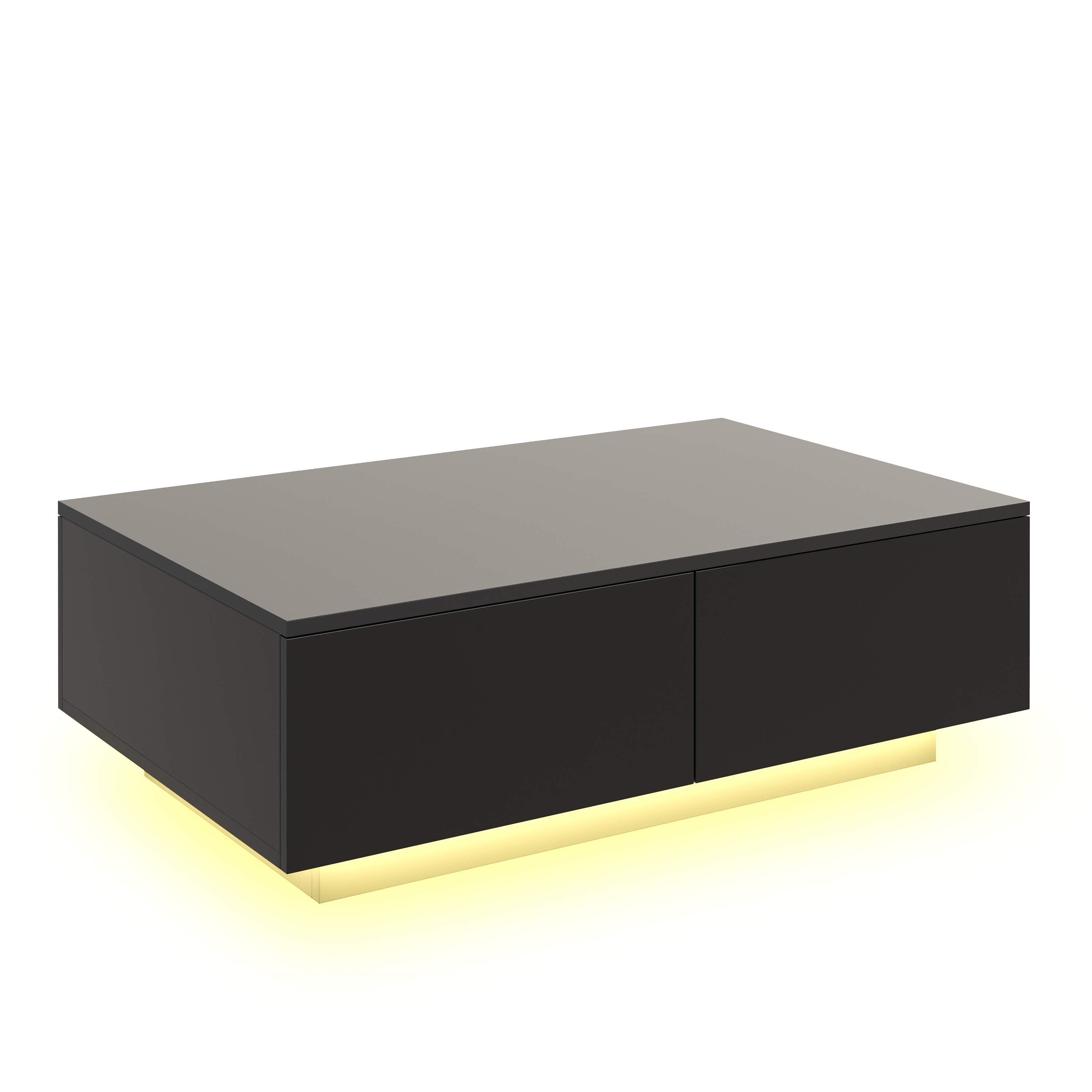 Beistelltisch LED CARINA 95 x 60 x 31 cm schwarz