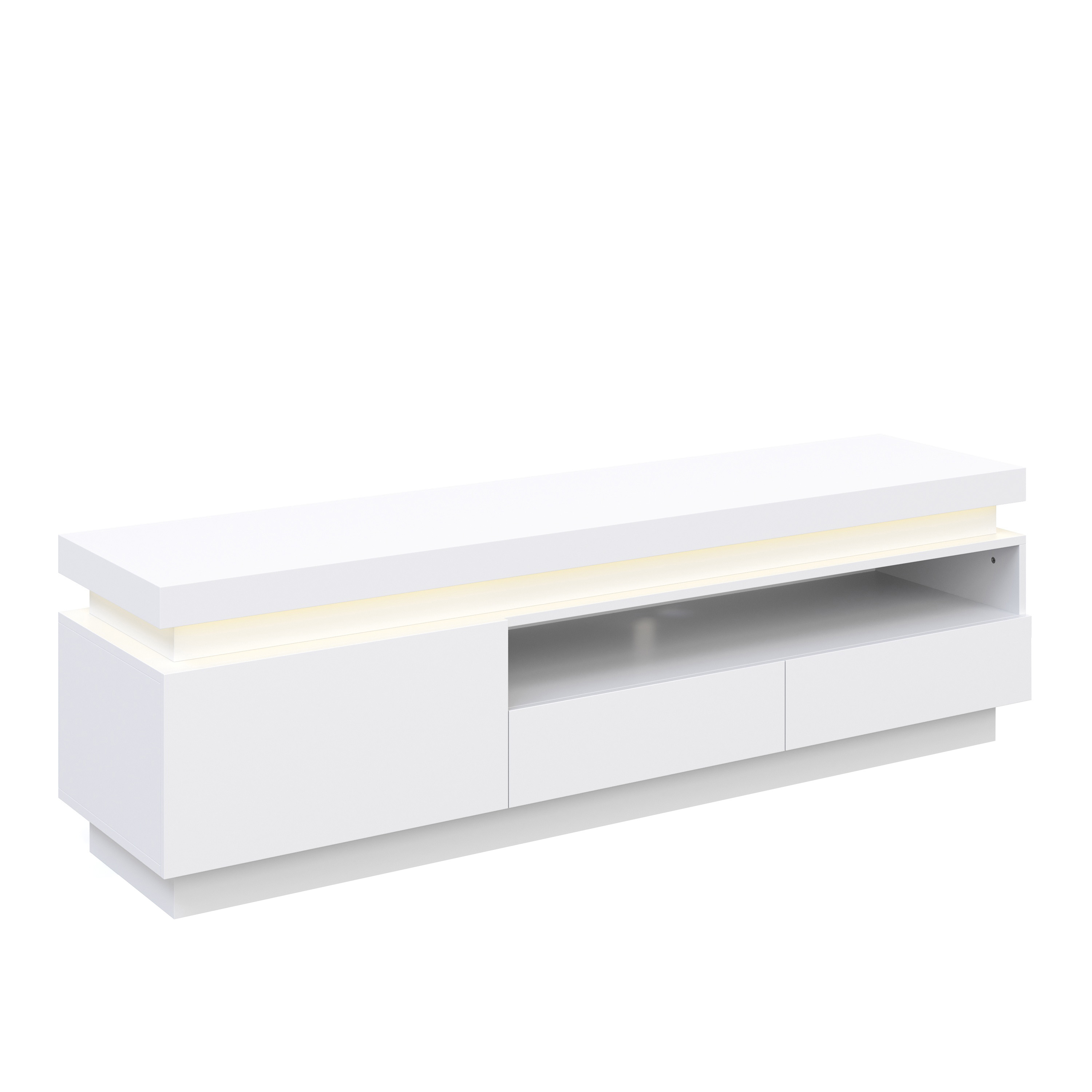 TV Möbel LED CELIO weiss