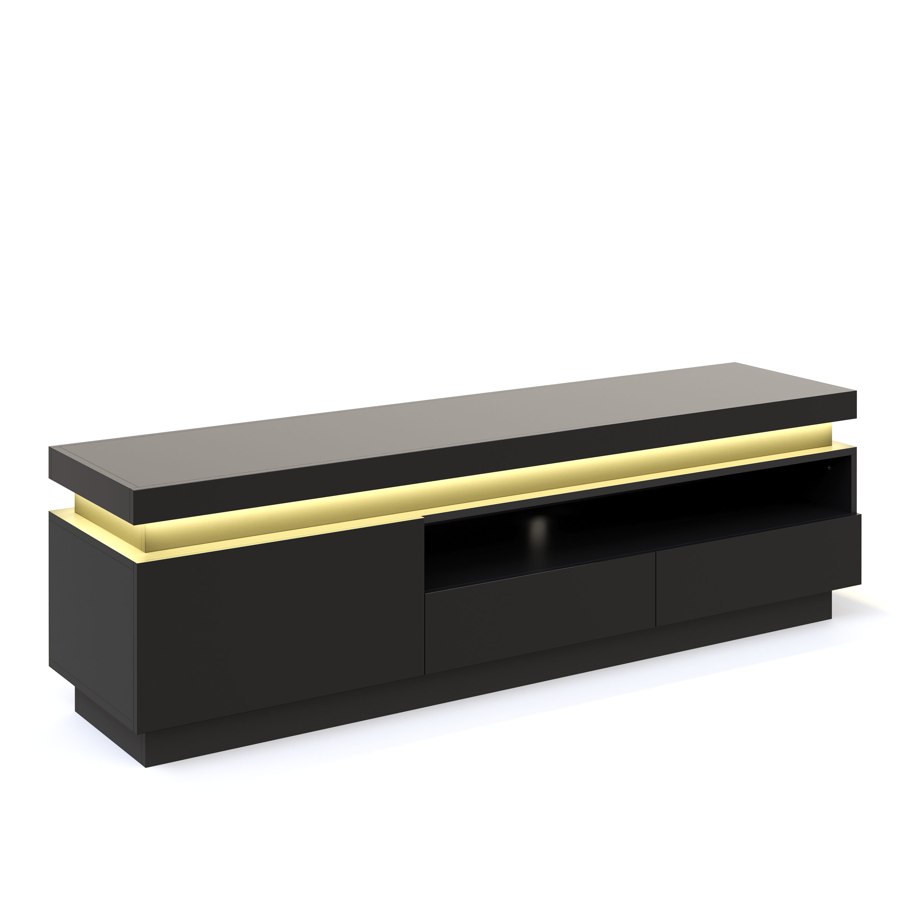 TV Möbel LED CELIO schwarz