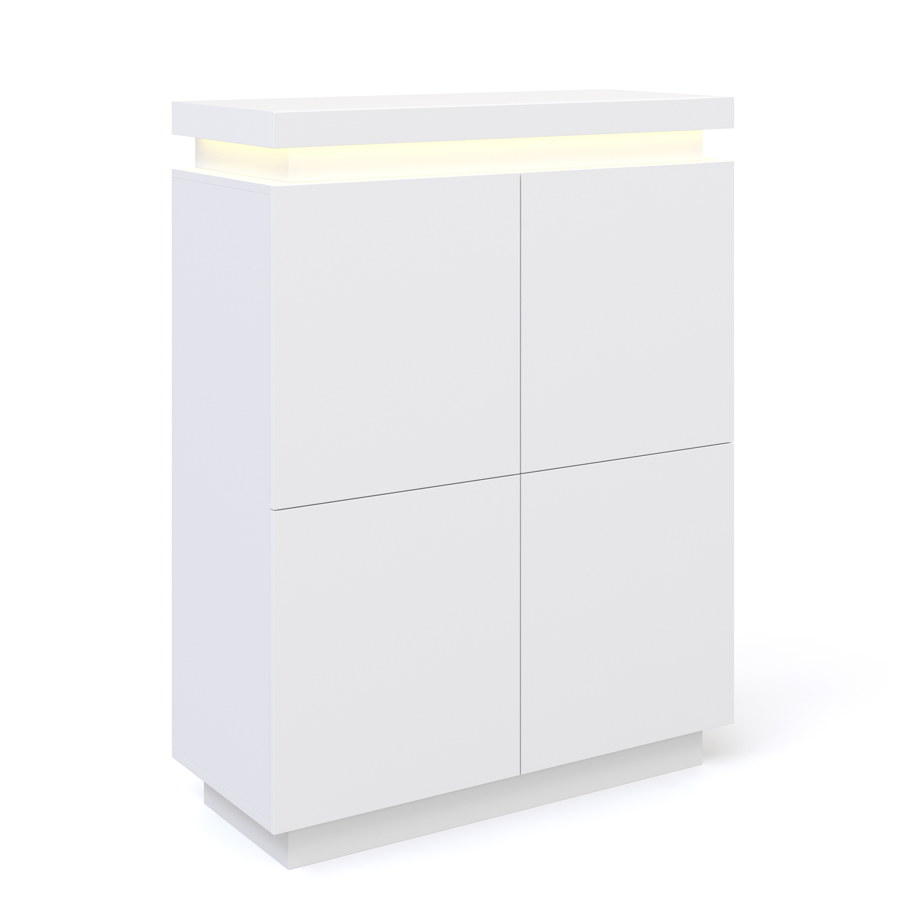 Kommode LED ENRICO 96 x 125 cm weiss