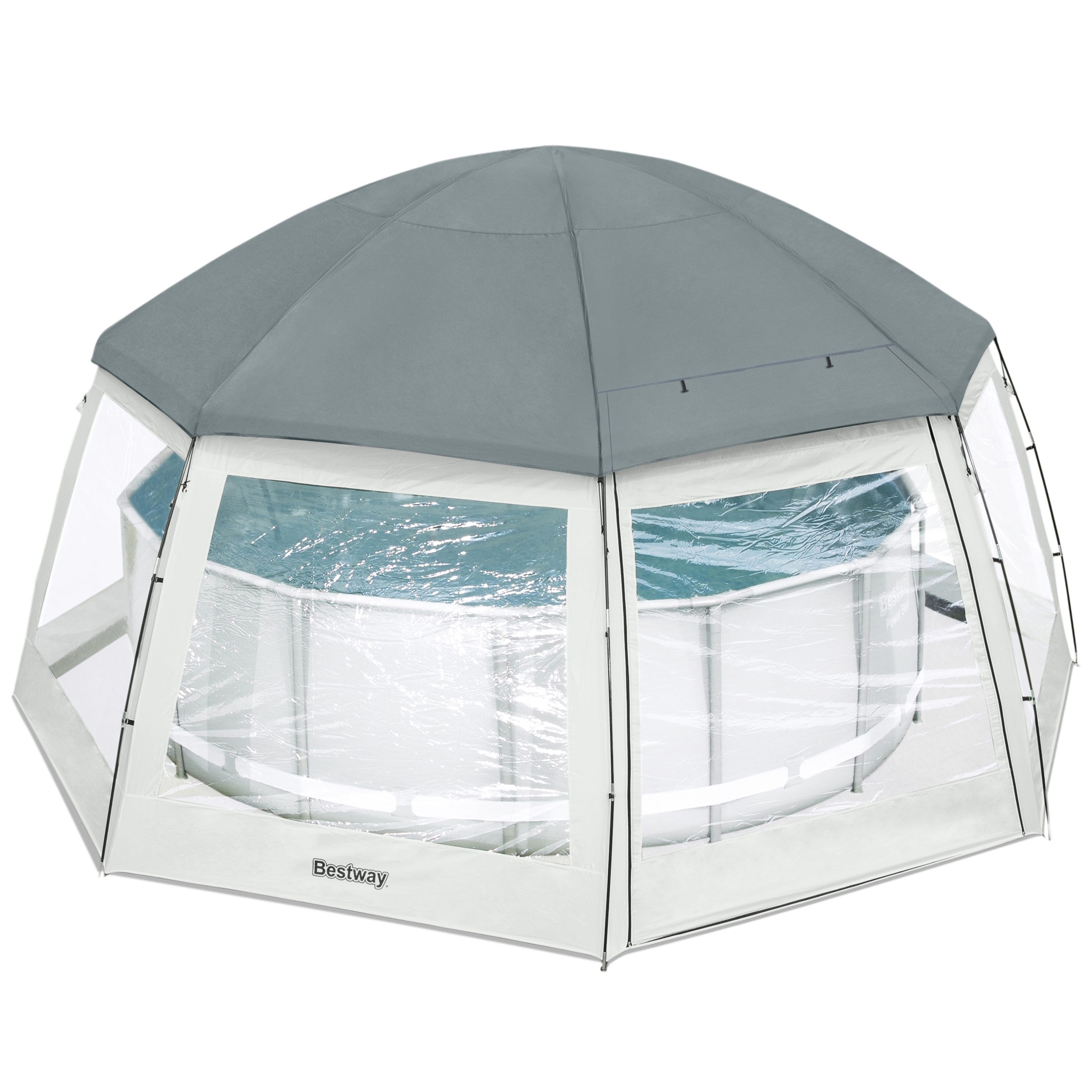 Pavillon für Pools rund 600 x 295 cm