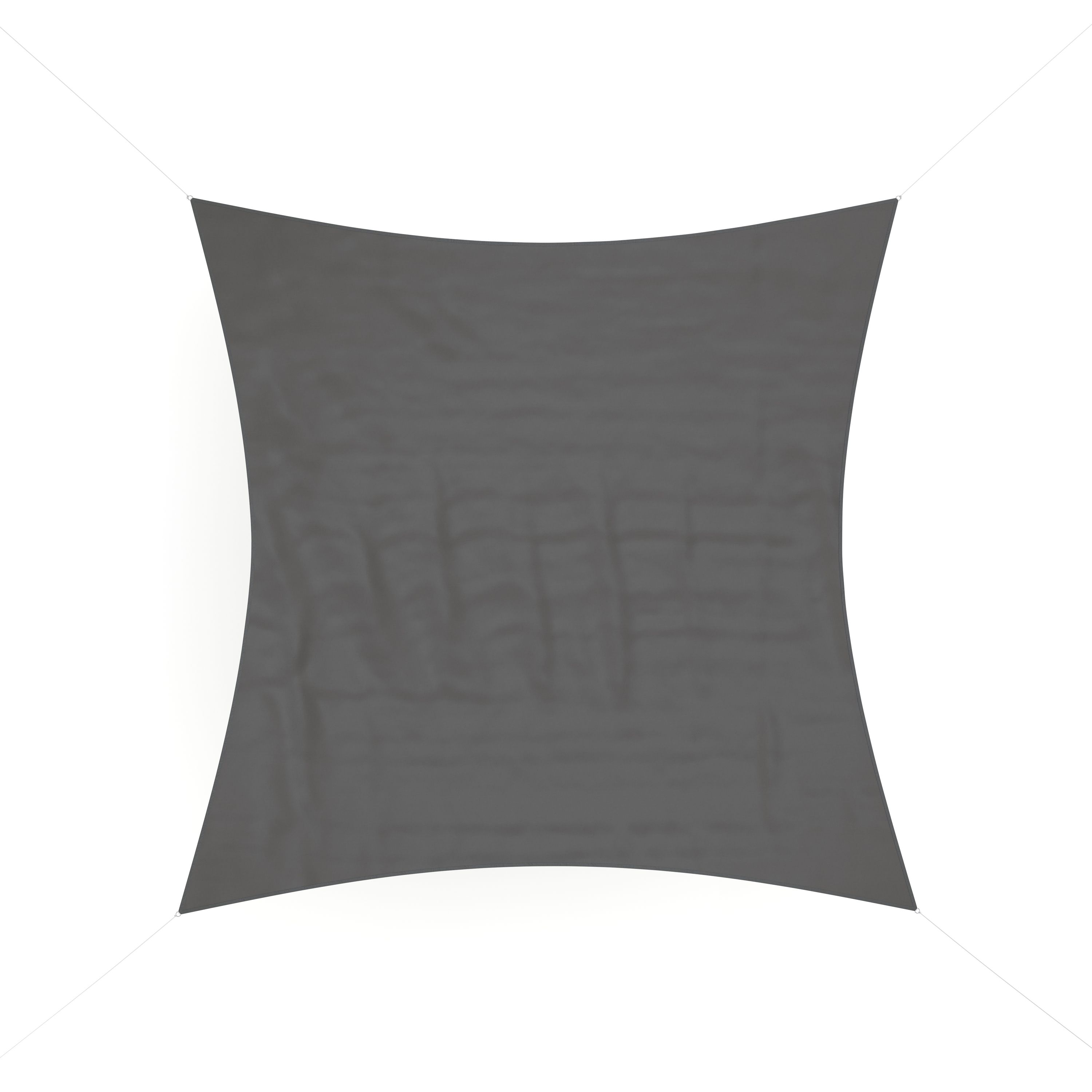 Sonnensegel Polyester Quadrat 3.6 x 3.6 m anthrazit