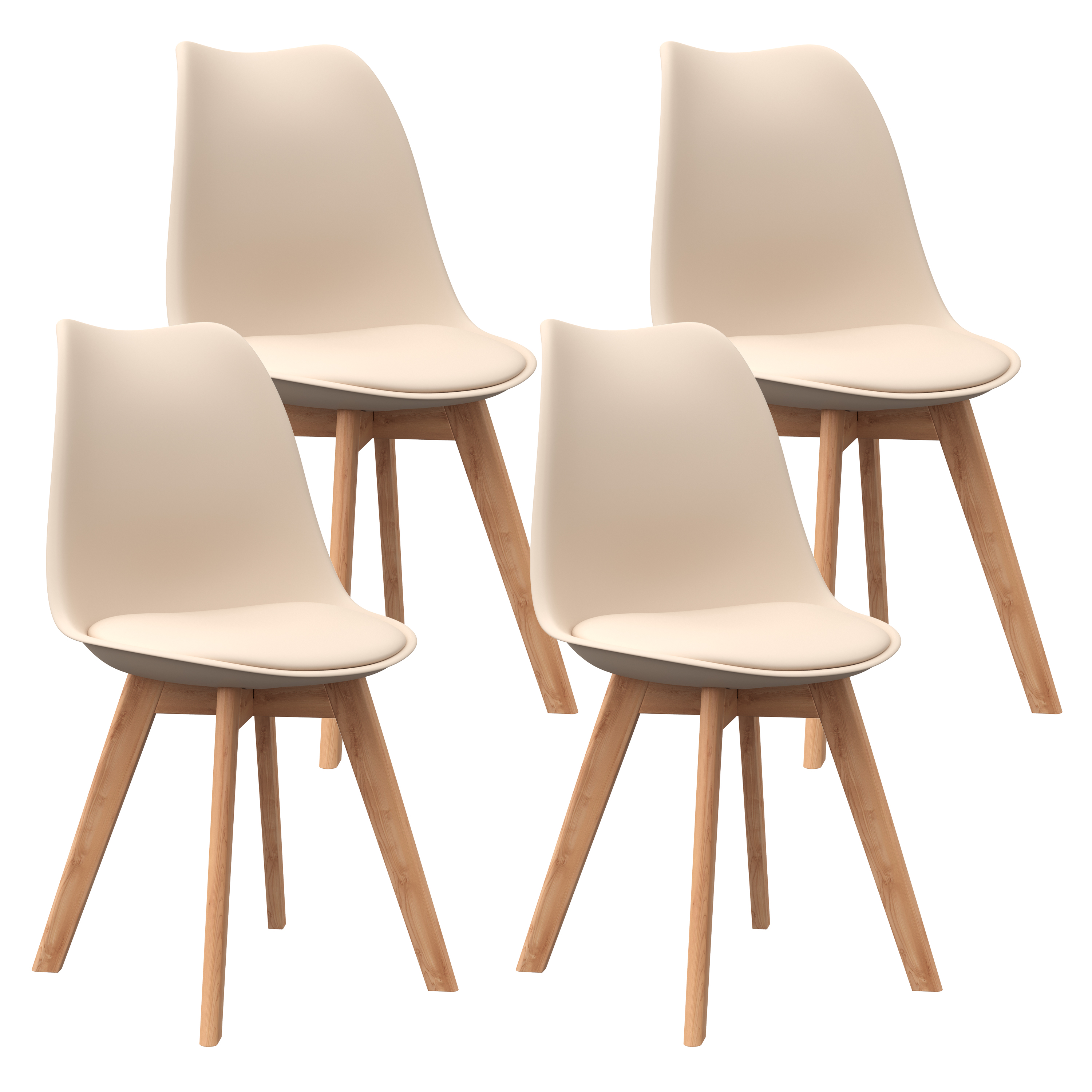 Esszimmerstuhl AMELIA 4er Set beige