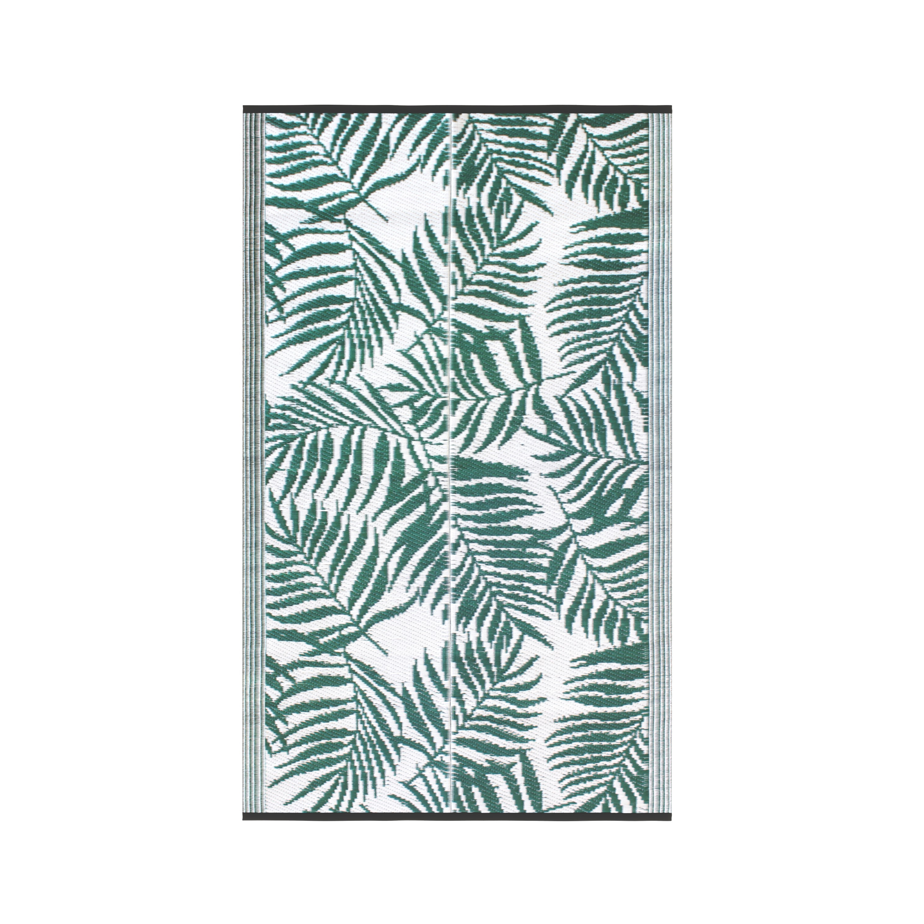 Outdoor Teppich TROPIC 150 x 90 cm grün/weiss