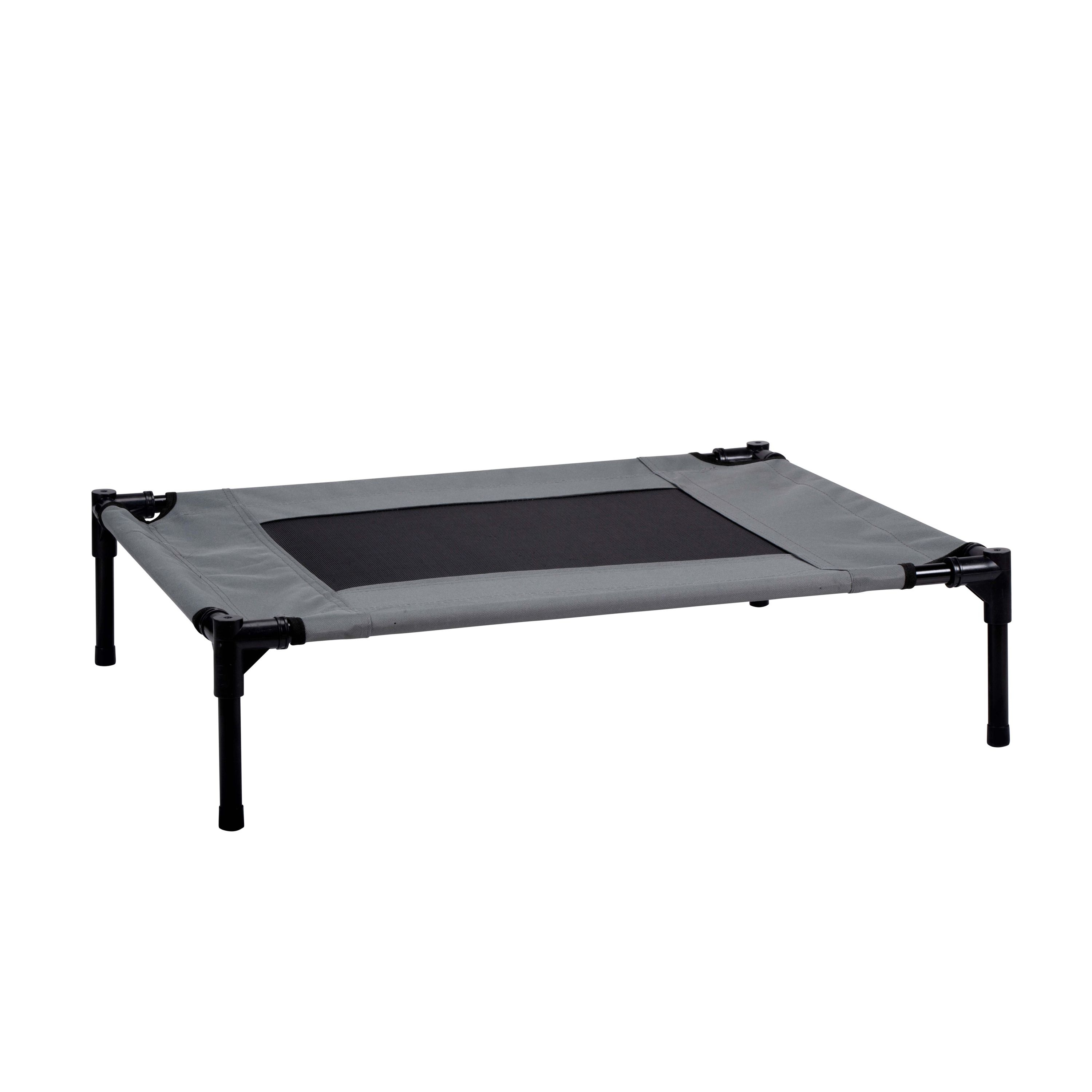 Hundebett erhöht M grau/schwarz