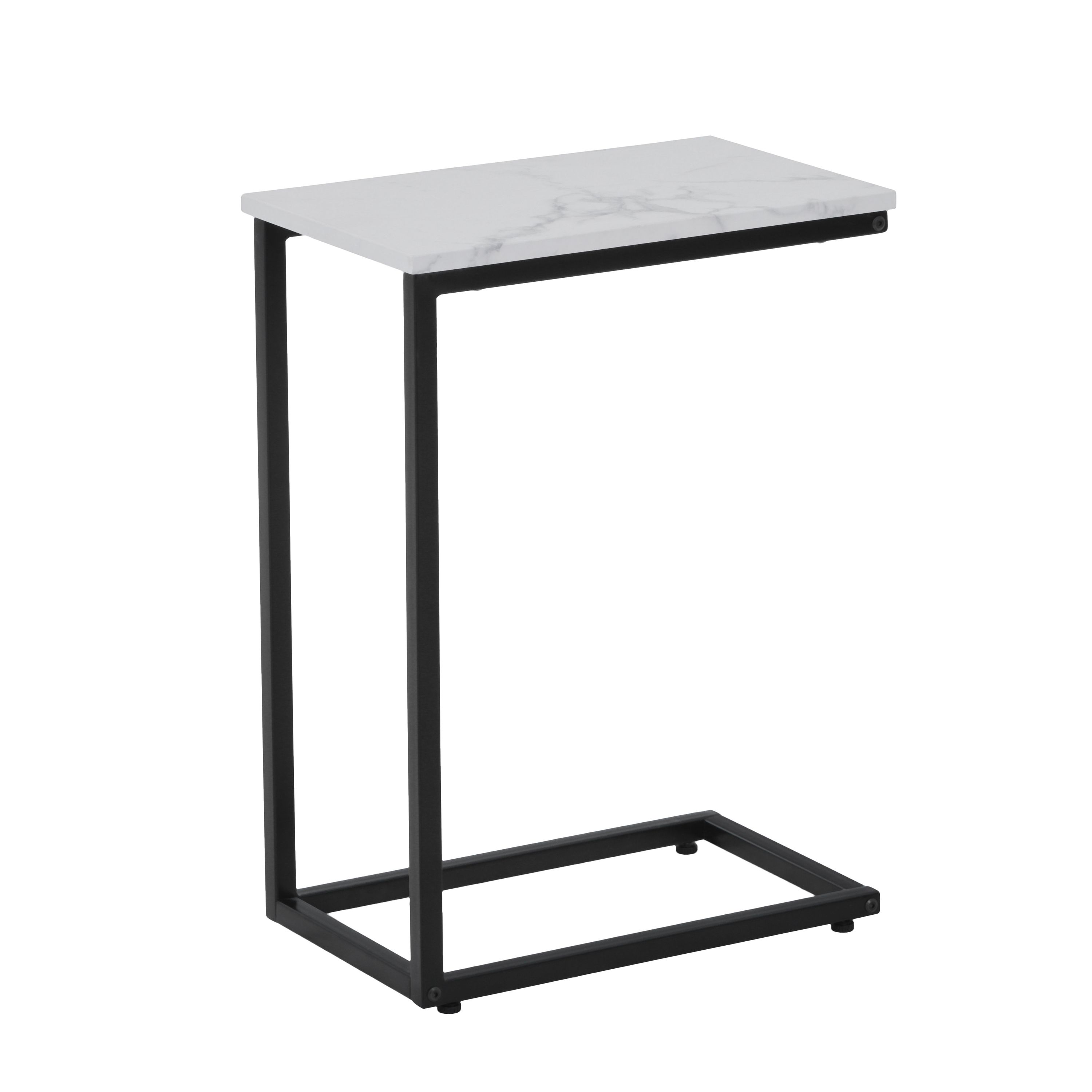 Beistelltisch KIMA 45 x 27 x 62 cm weiss/schwarz