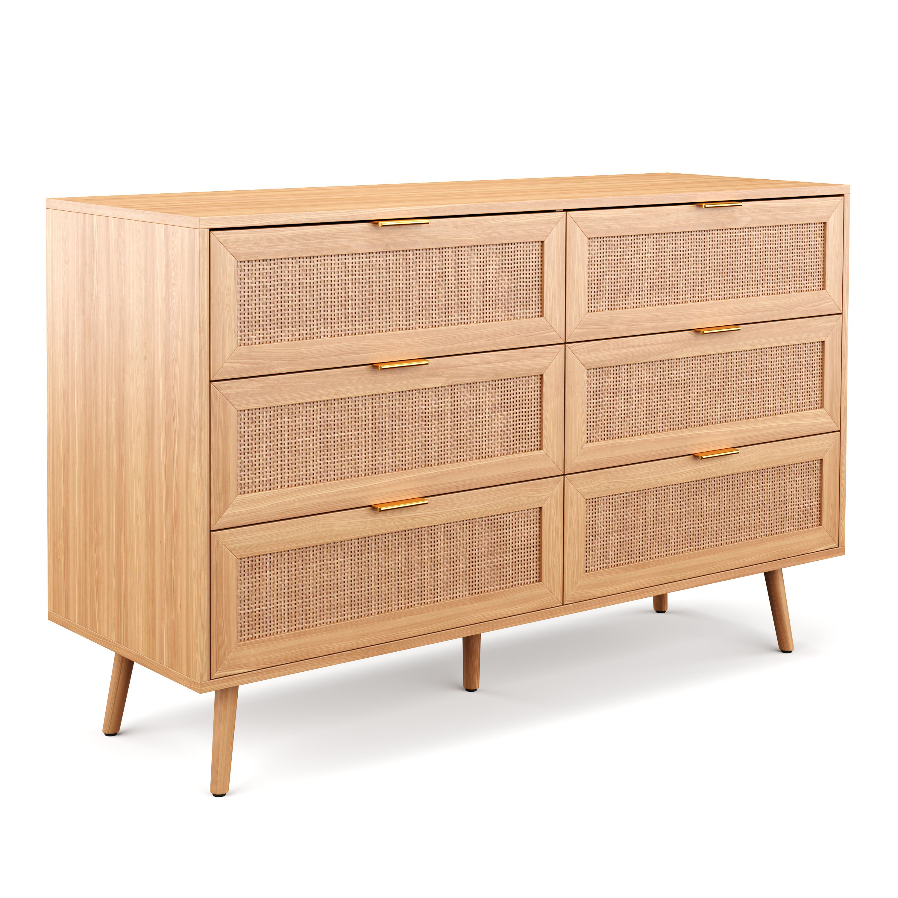 Kommode Holz ARNO 6 Schubladen 120 x 76 cm
