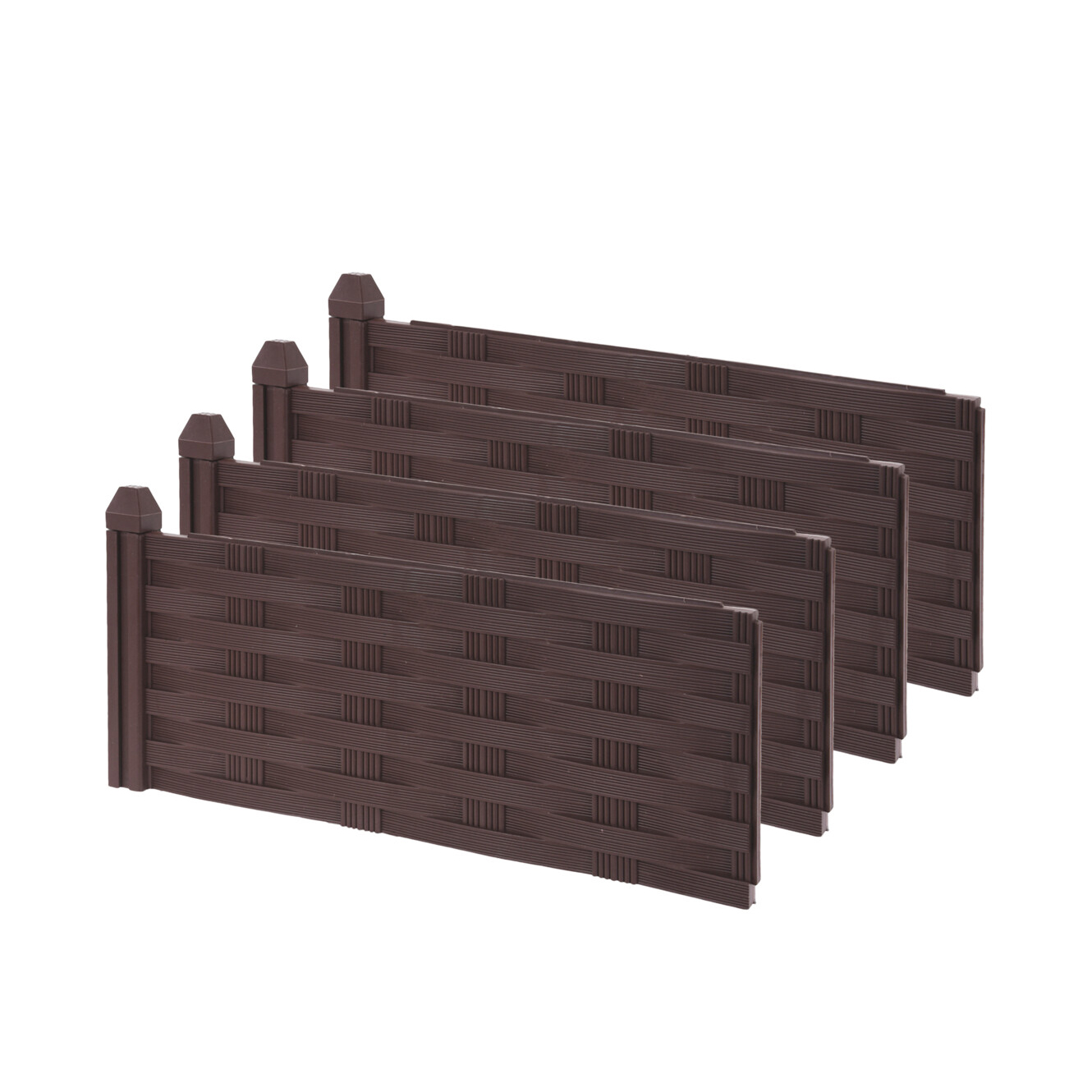 Beeteinfassung Rattanoptik 45 x 45 x 18 cm