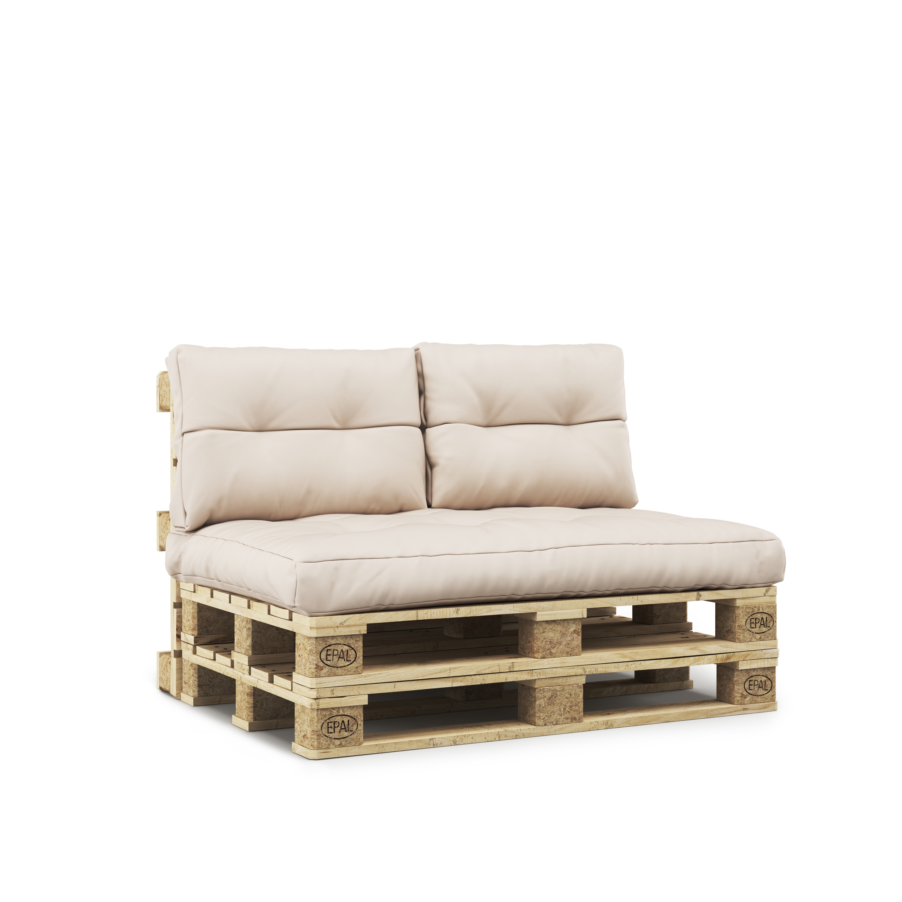 Palettenkissen Set 3-teilig beige
