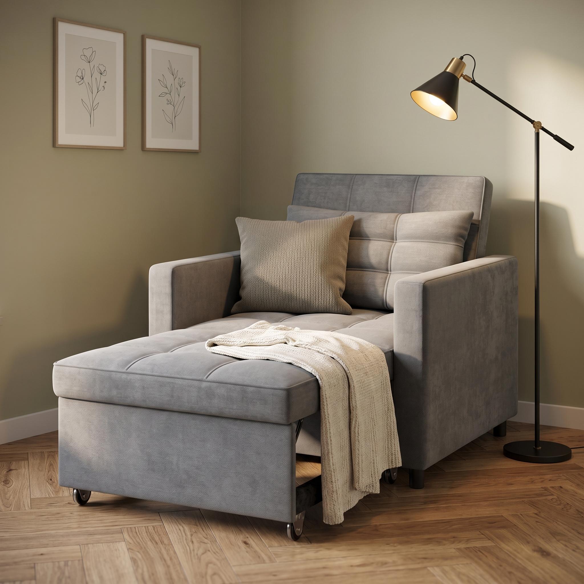 Sessel mit Schlaffunktion LINO grau