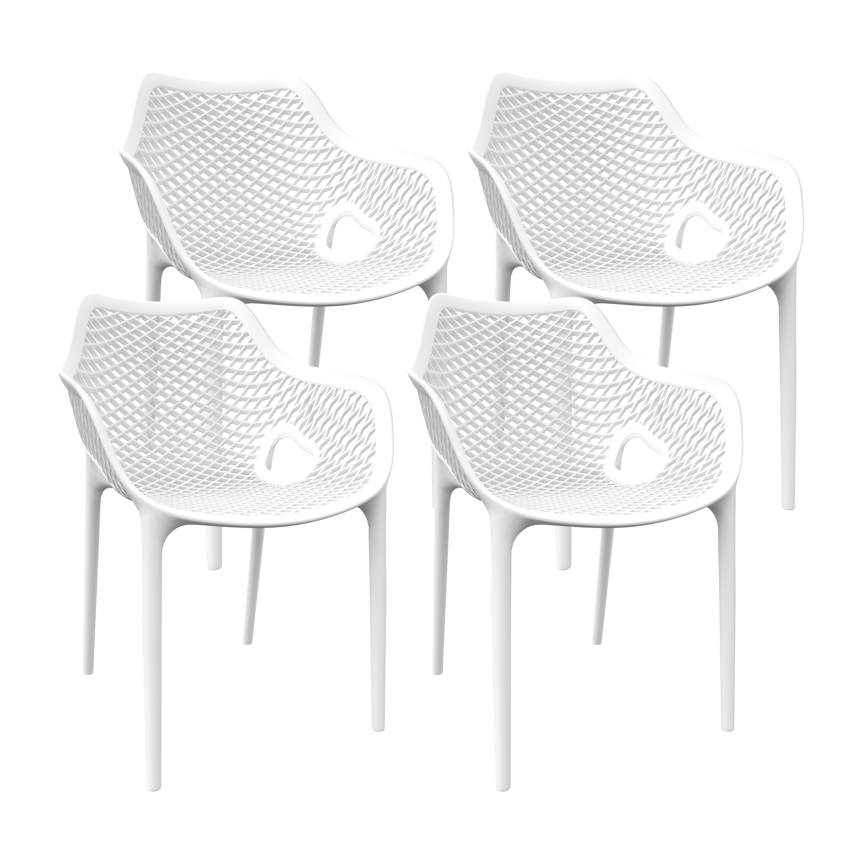 Gartenstuhl MATS 4er Set weiss