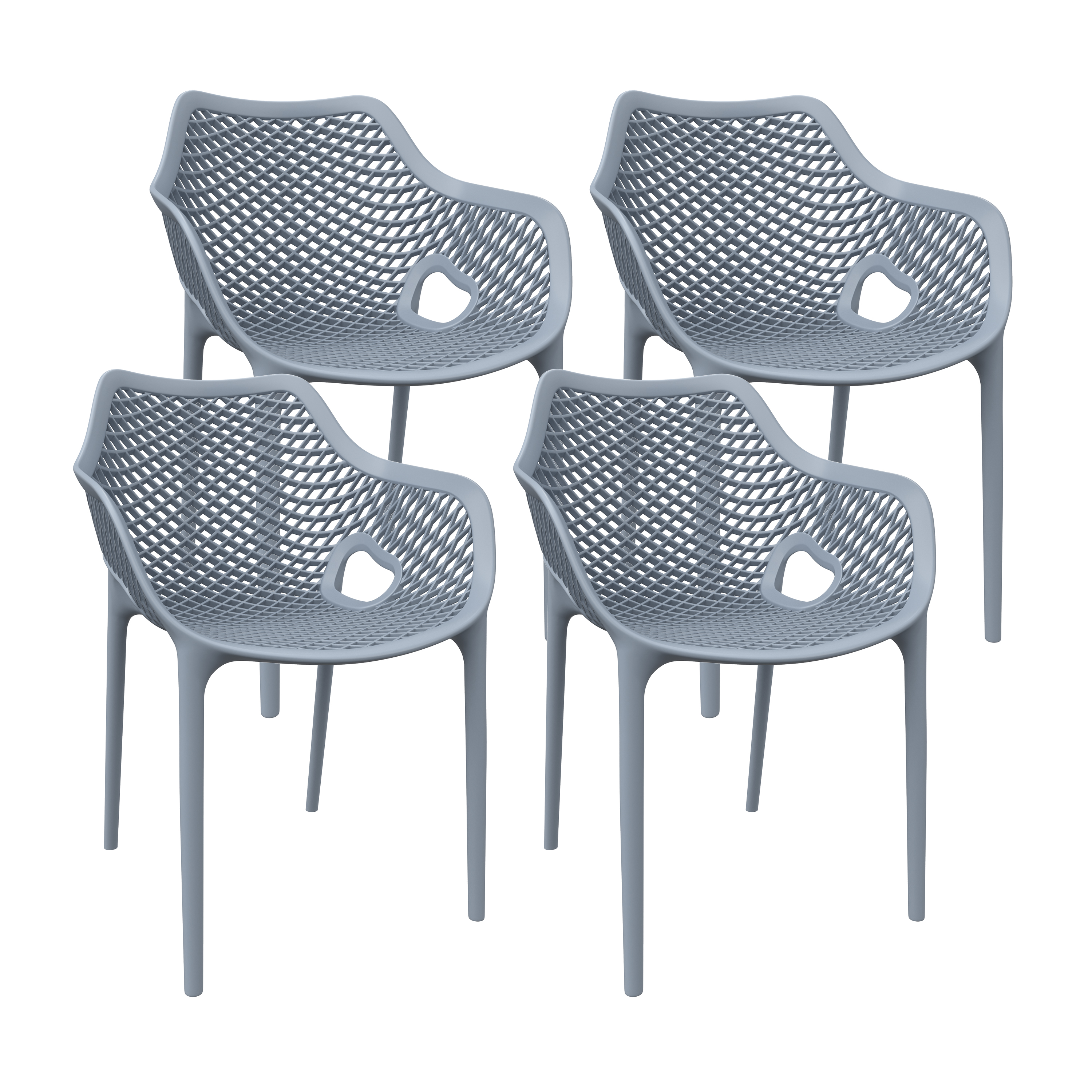 Gartenstuhl MATS 4er Set anthrazit