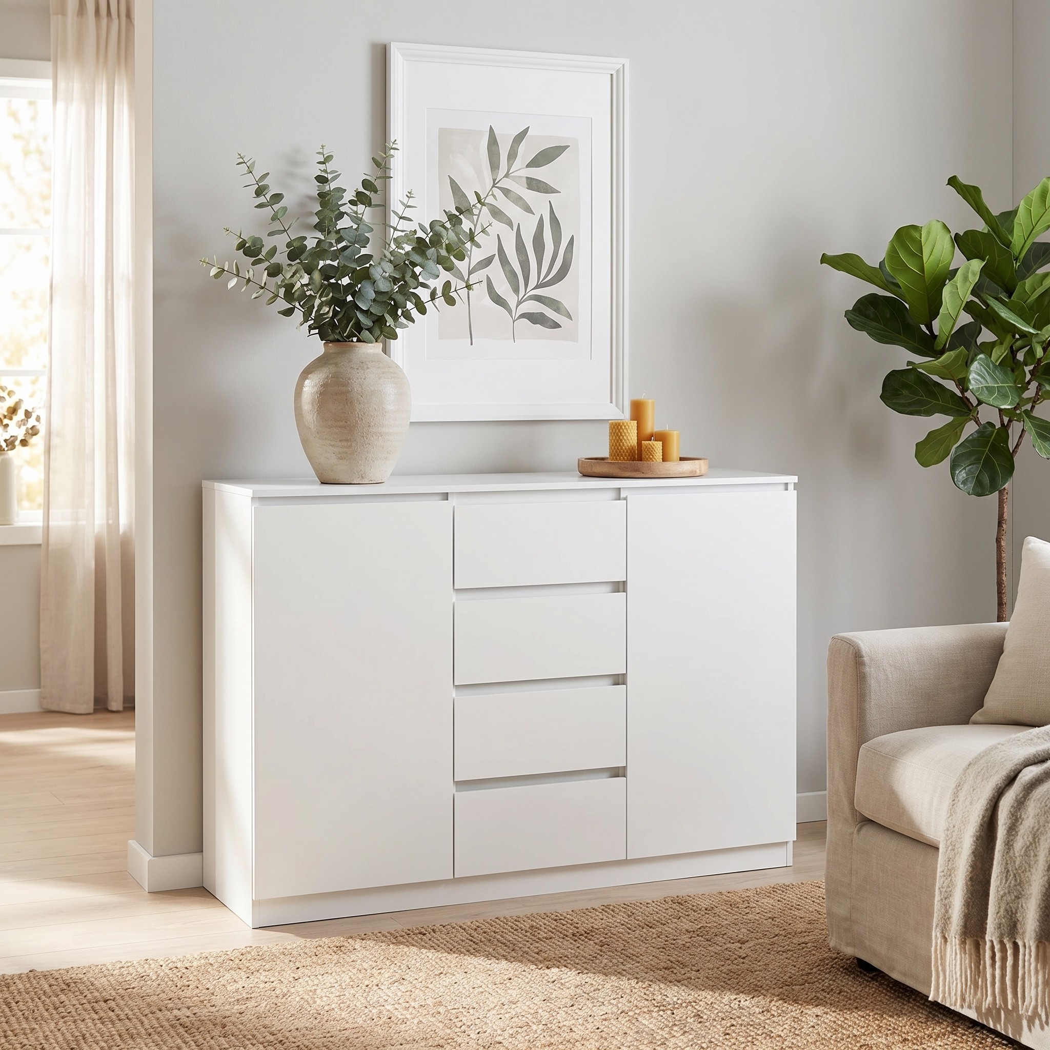 Sideboard TALA 140 x 100 cm weiss