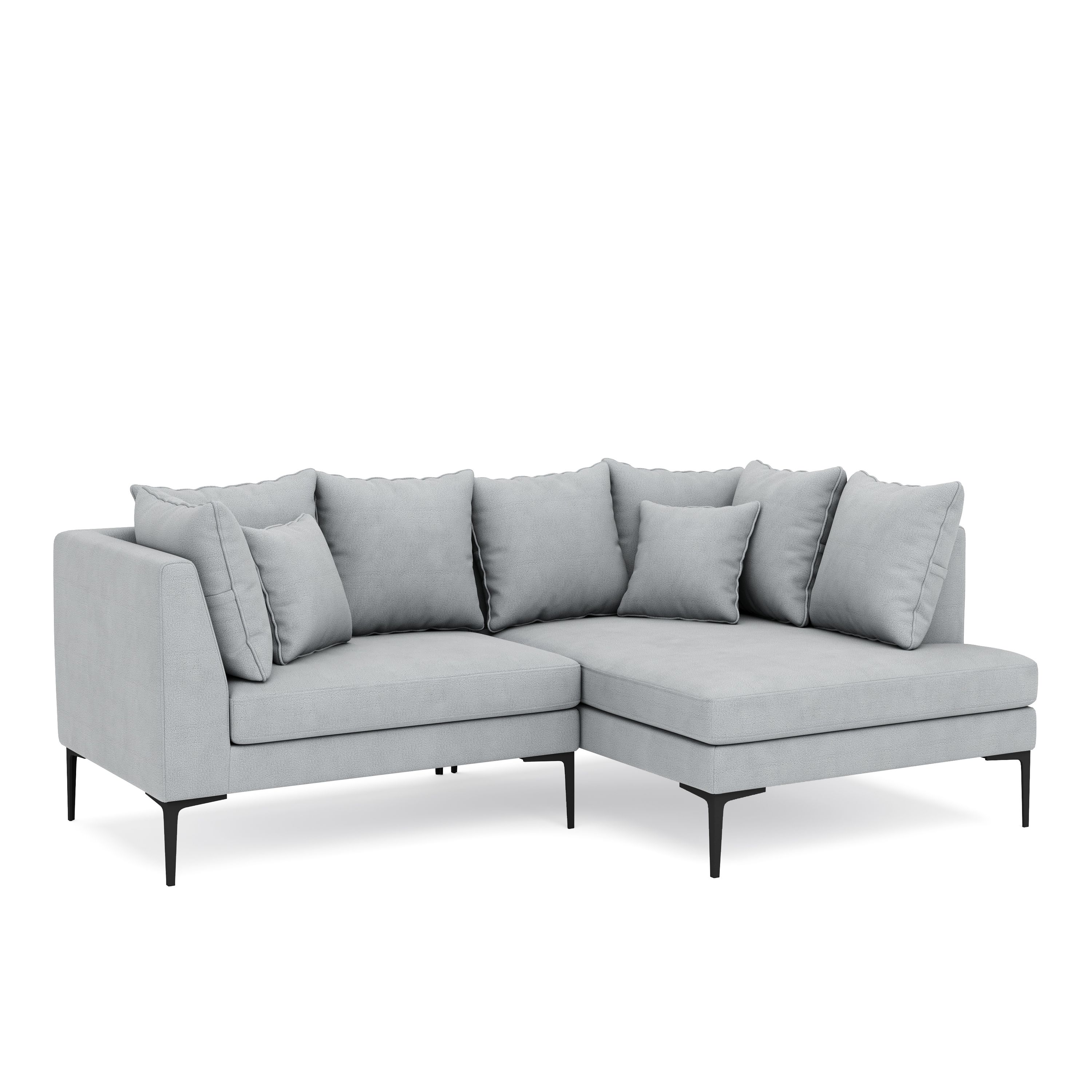 Ecksofa JOEY rechts hellgrau