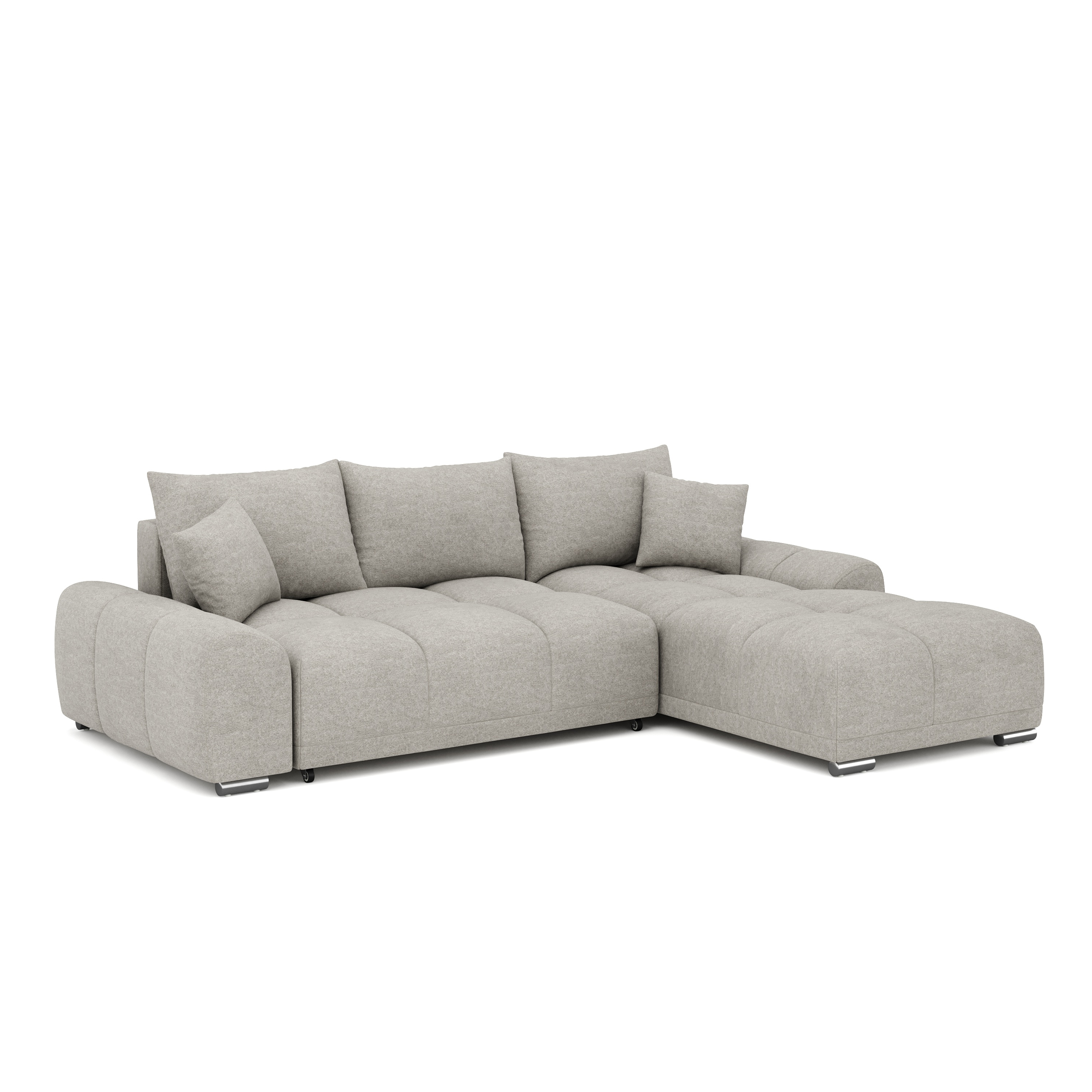 Ecksofa mit Schlaffunktion TRAVIS rechts grau
