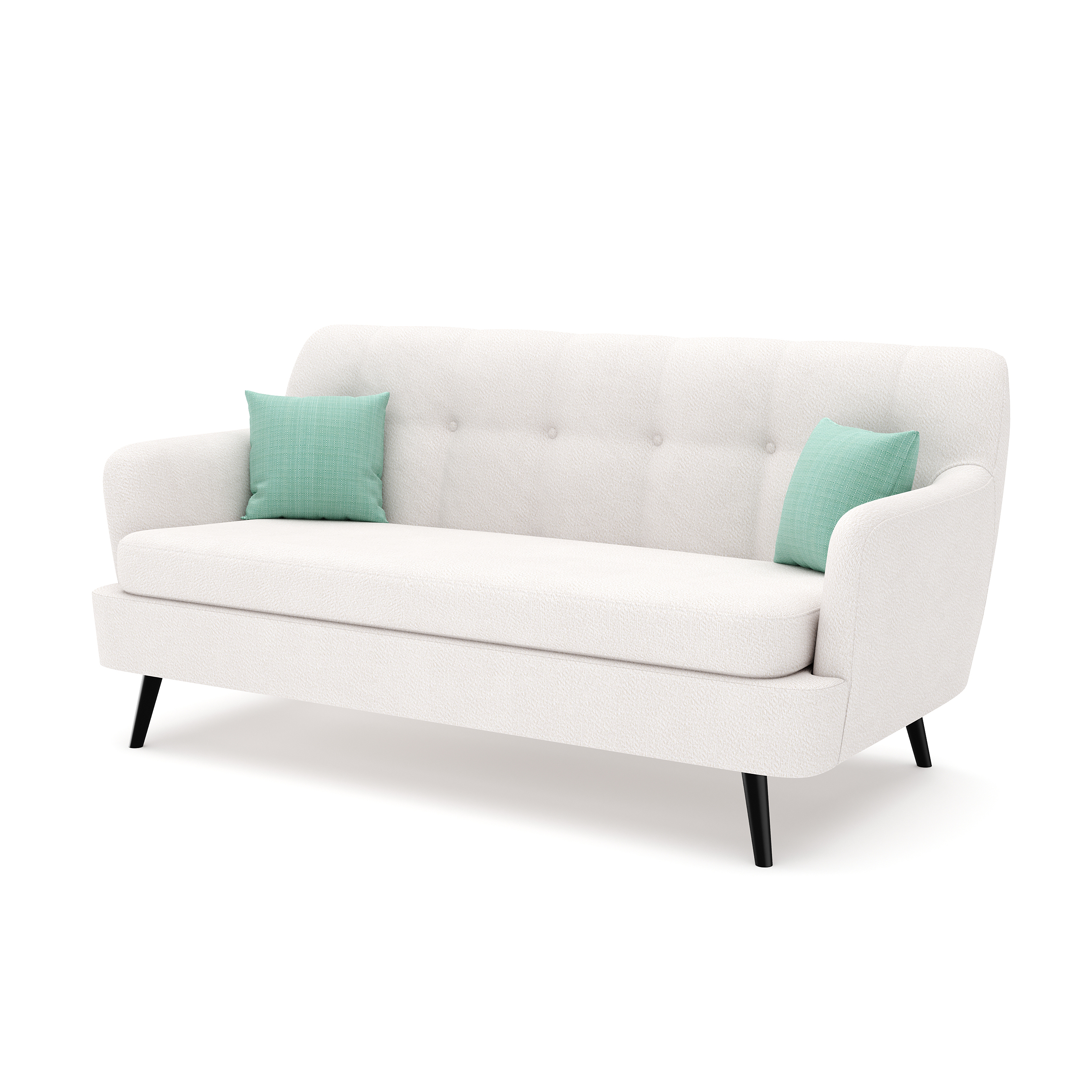 Sofa Bouclé LIA 3-Sitzer creme