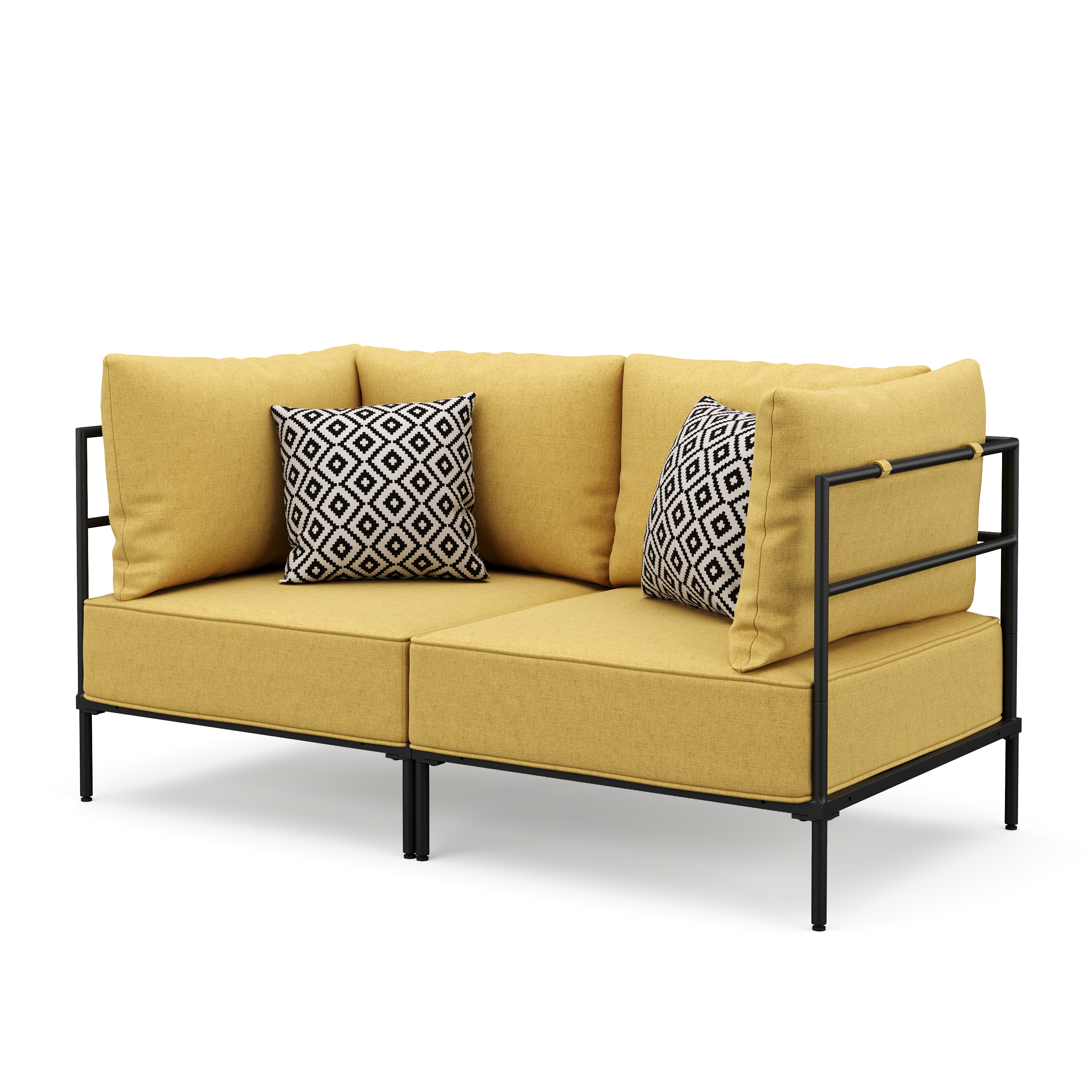Sofa ETHAN 2-Sitzer gelb