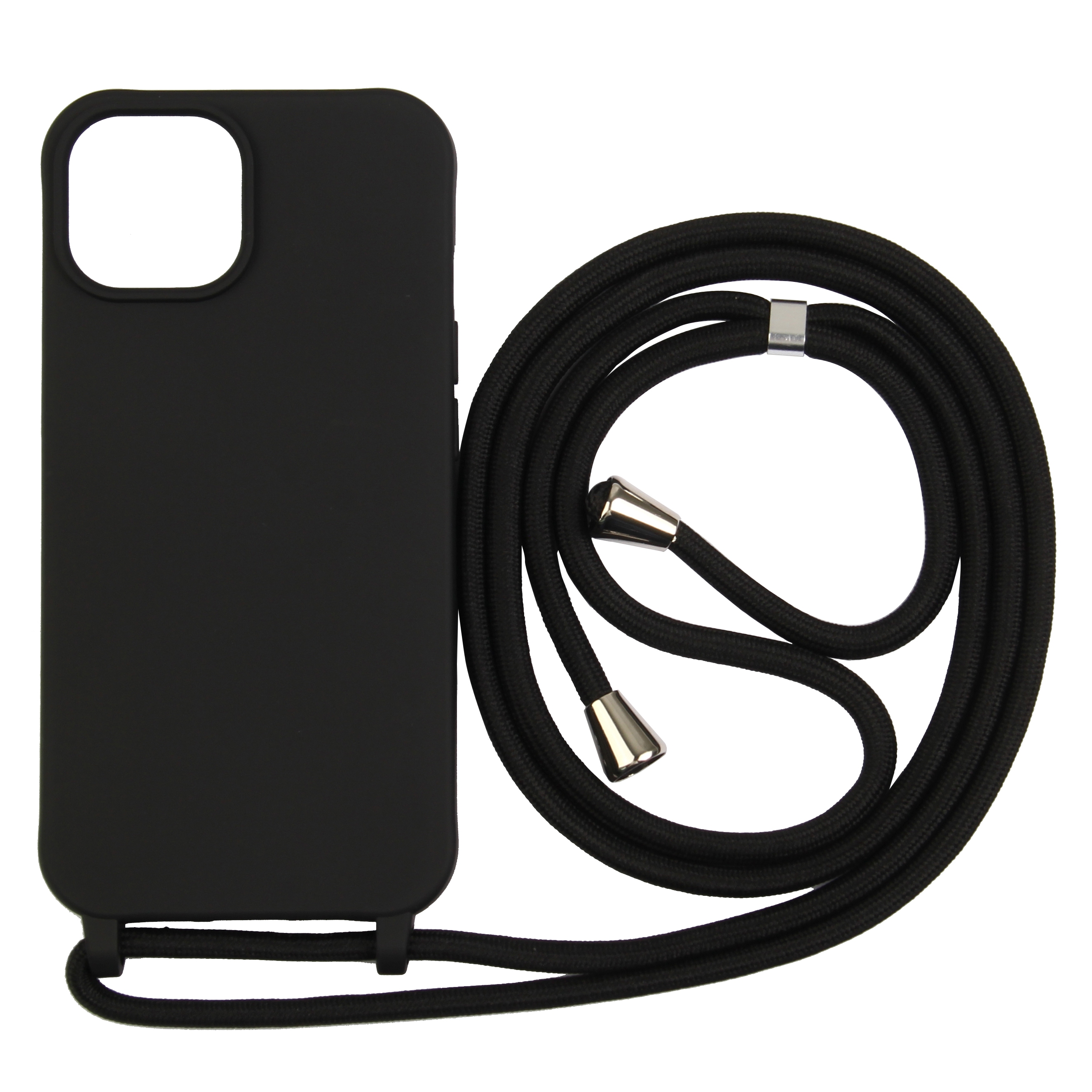 Handyhülle mit Band iPhone 15 schwarz