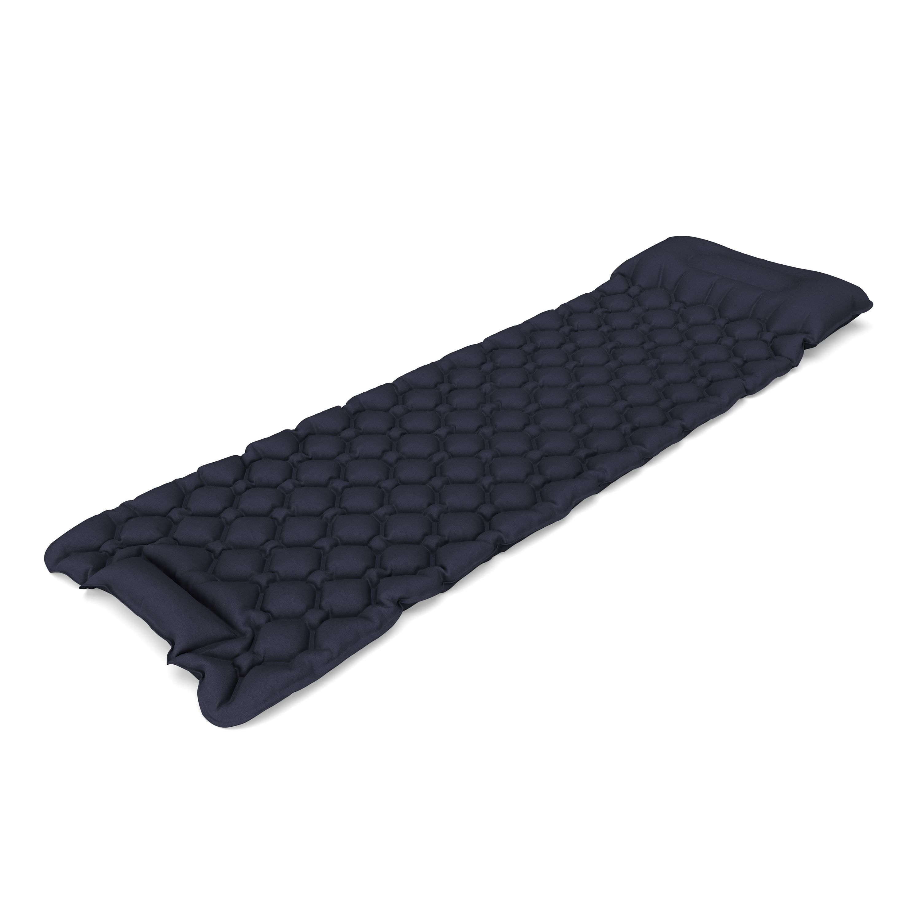 Campingmatte mit Kissen 195 x 60 x 5 cm dunkelblau