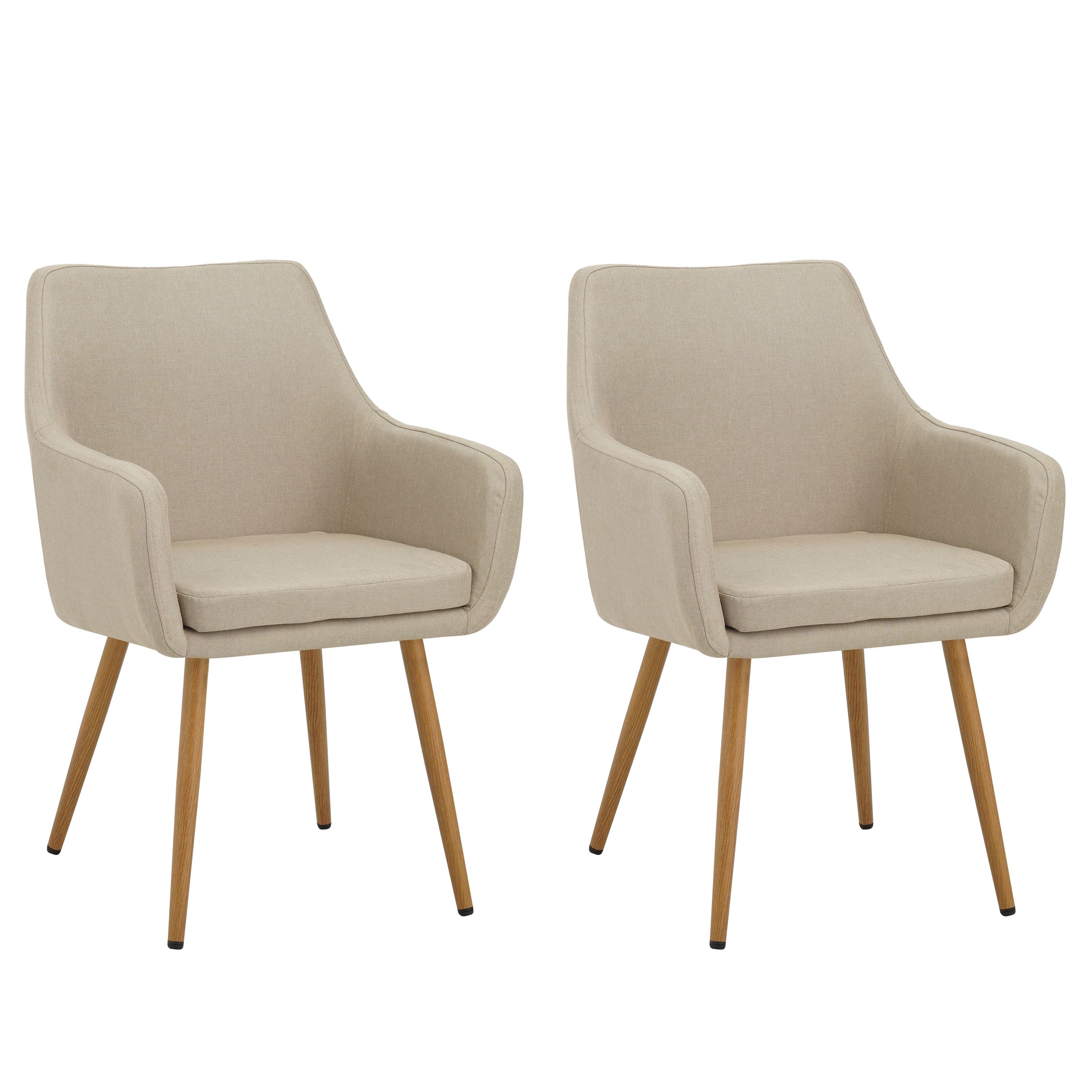 Esszimmerstuhl LADINA 2er Set beige