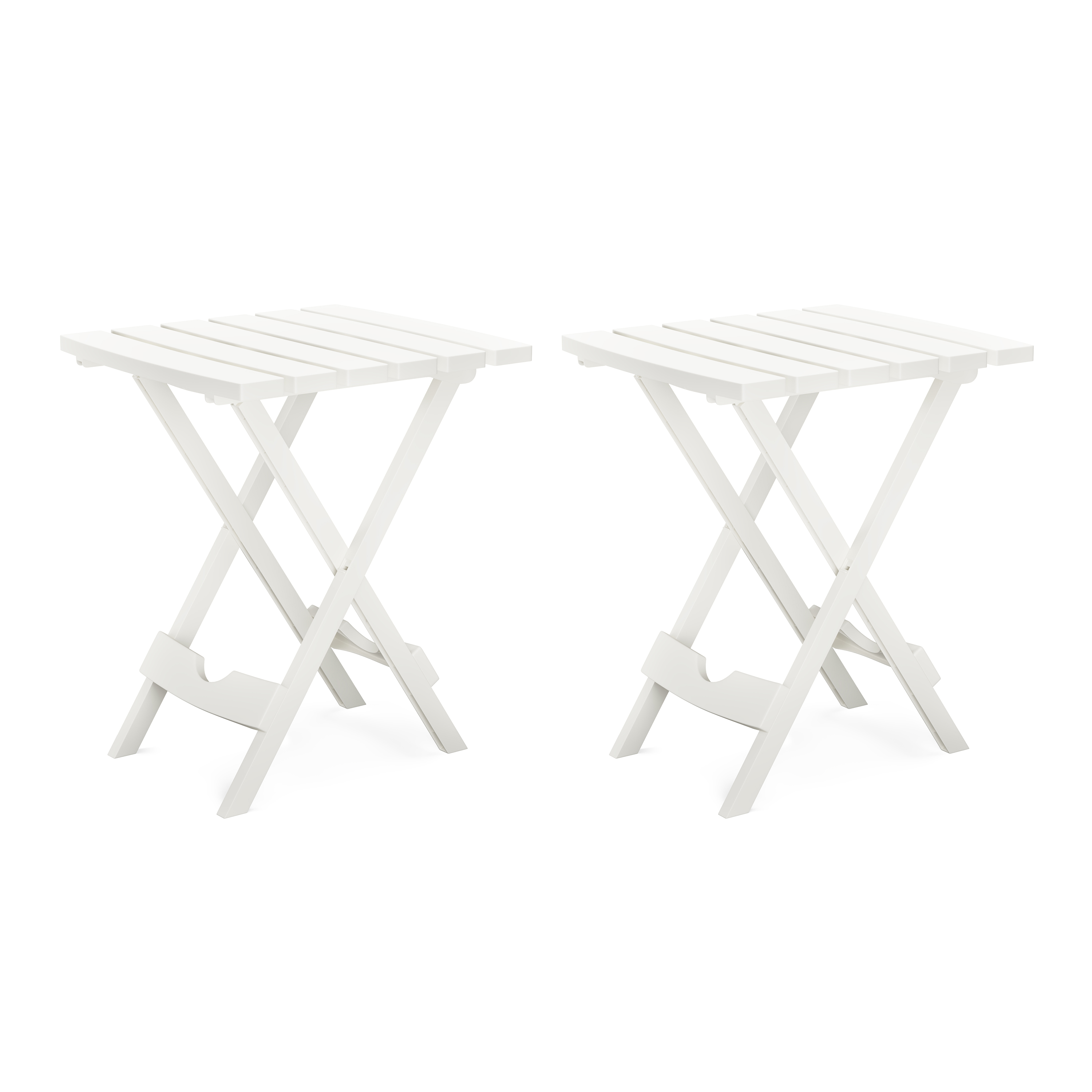 Beistelltisch klappbar 44 x 38 cm 2er Set weiss