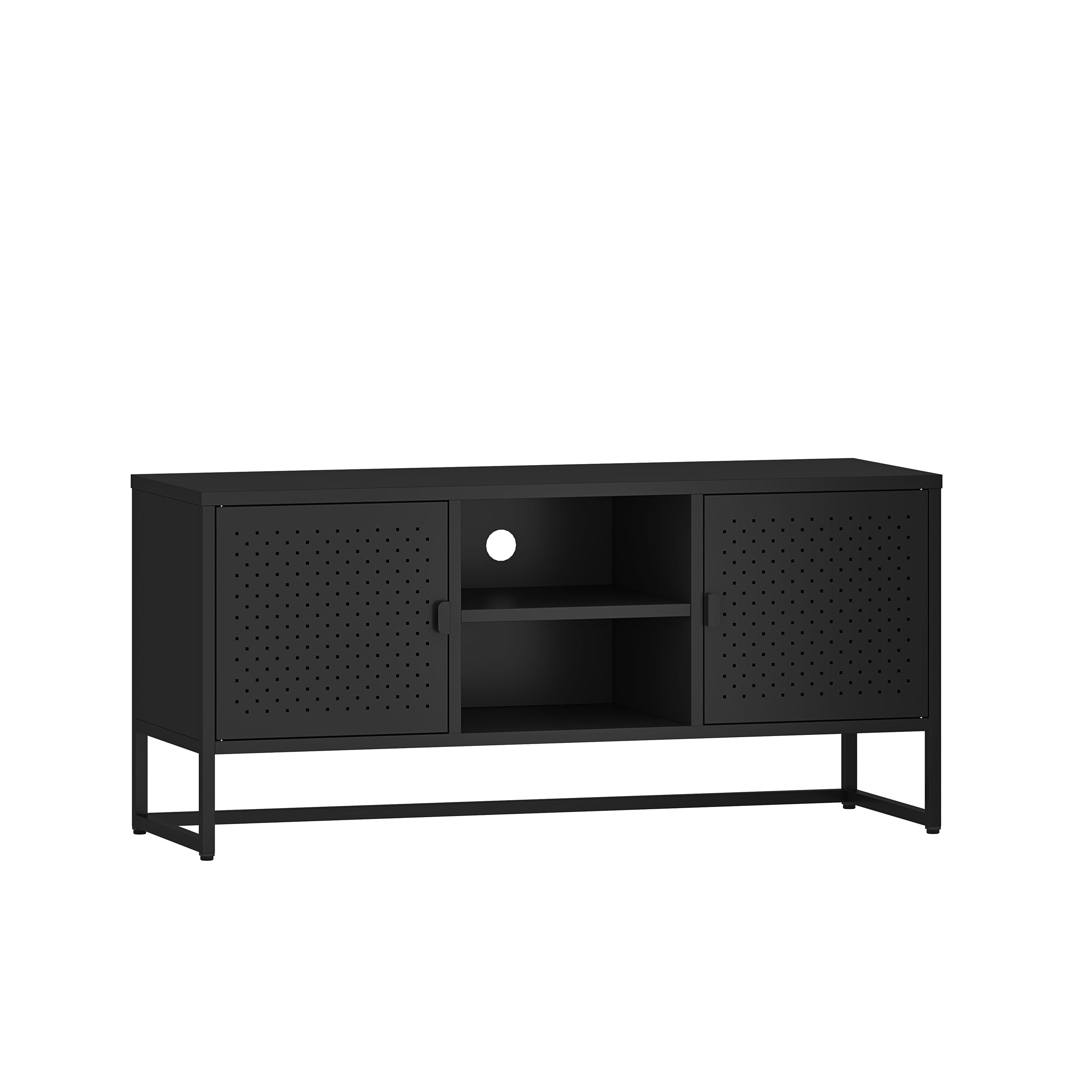 TV Möbel Metall AMET 120 x 55 cm schwarz