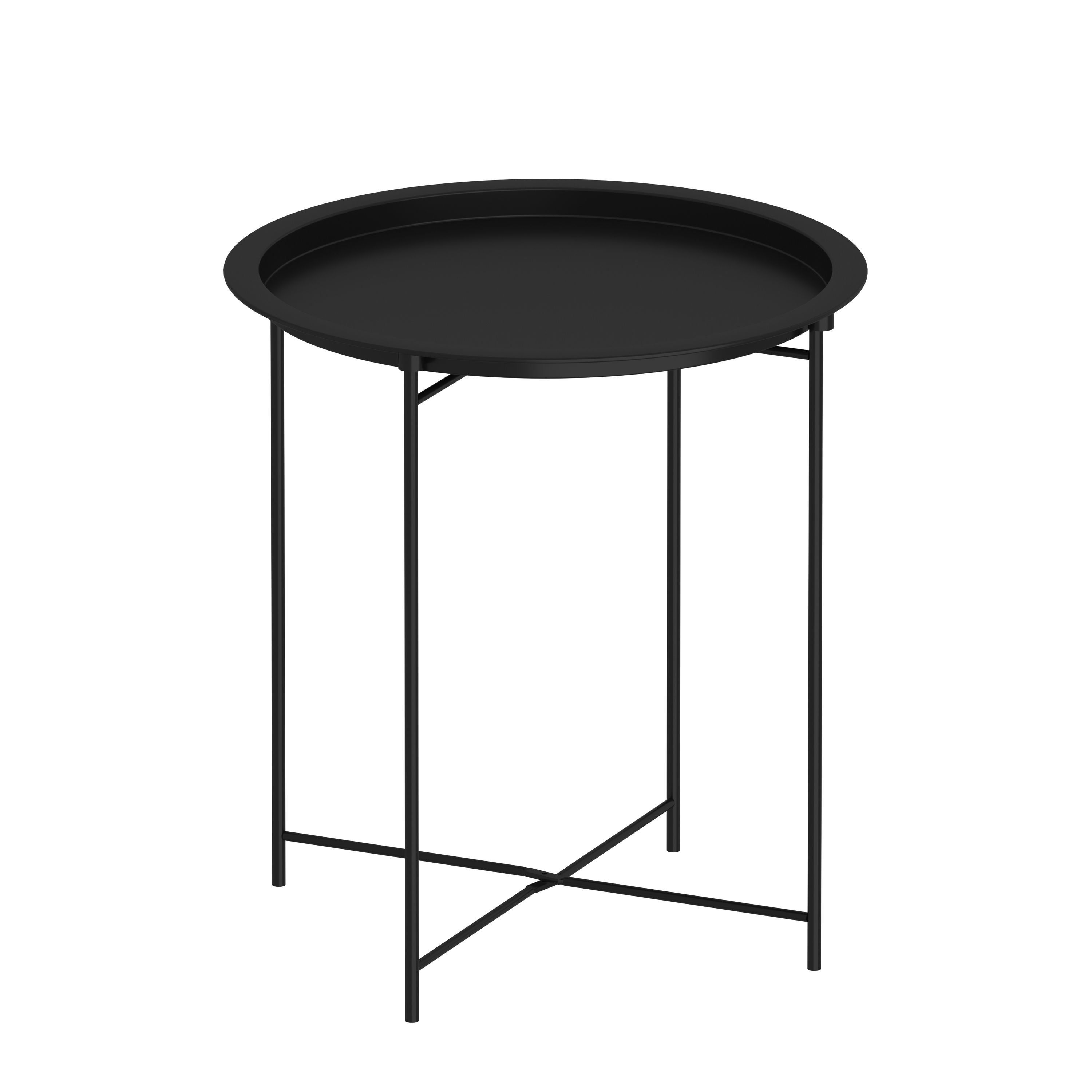 Beistelltisch Metall VILAC rund 47 x 51 cm schwarz
