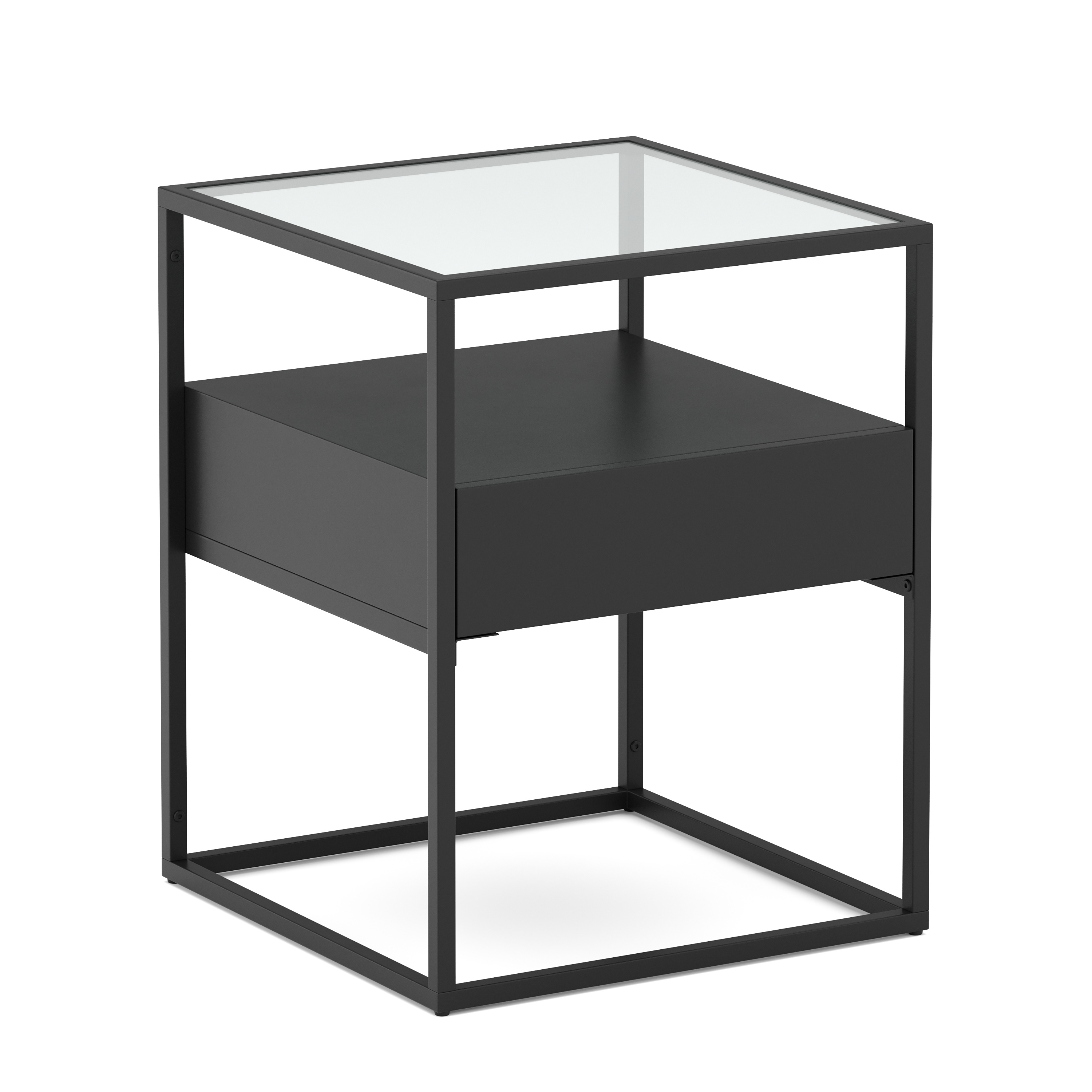 Nachttisch Metall NITE 40 x 51 cm schwarz