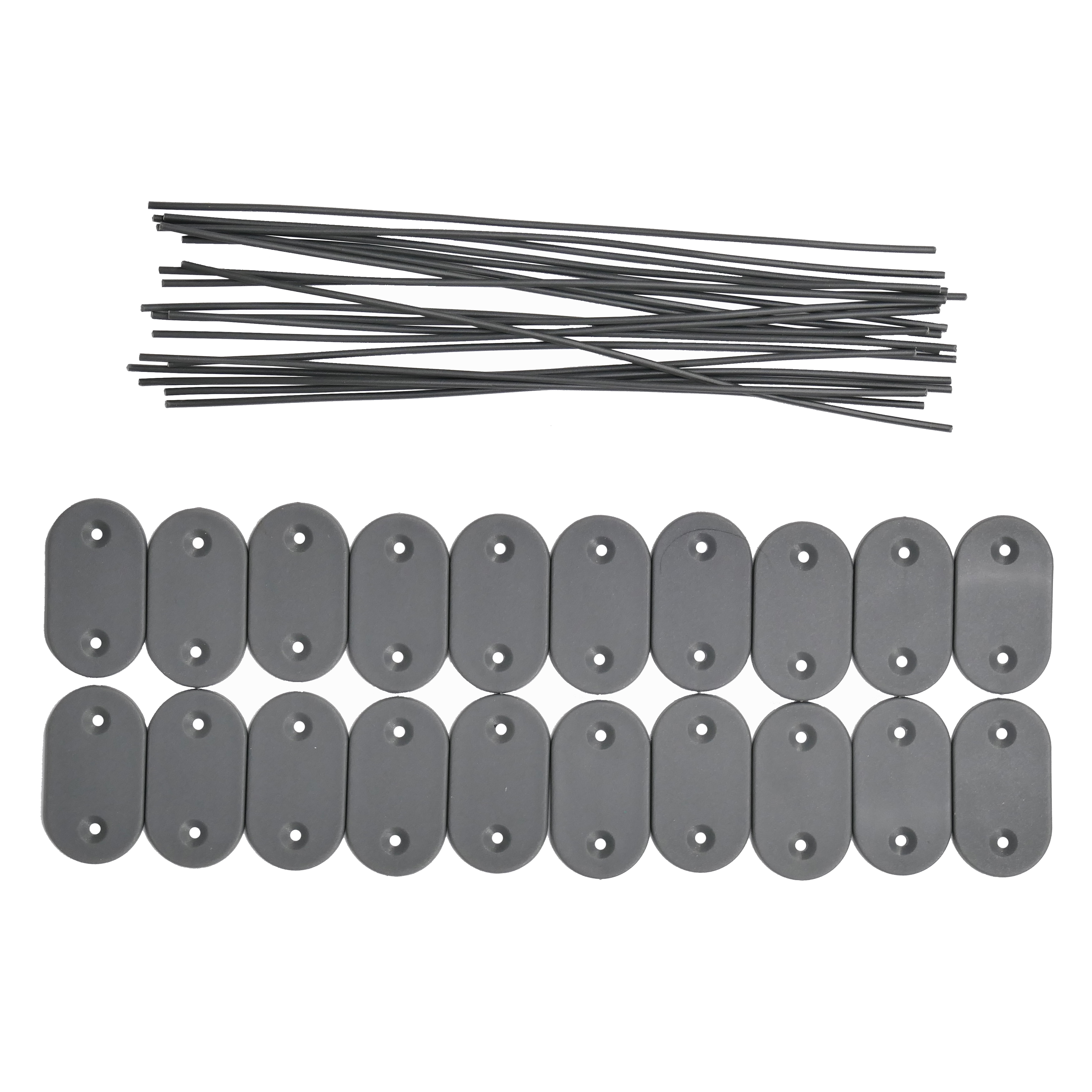 Sichtschutzmatte PVC Befestigungs-Kit 100 Stk. anthrazit