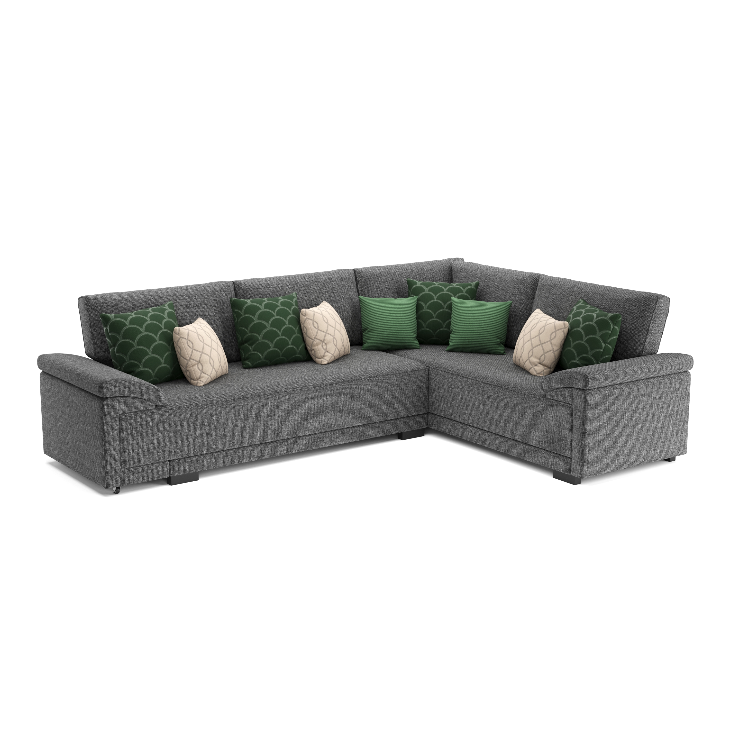 Ecksofa mit Schlaffunktion LYNN rechts anthrazit