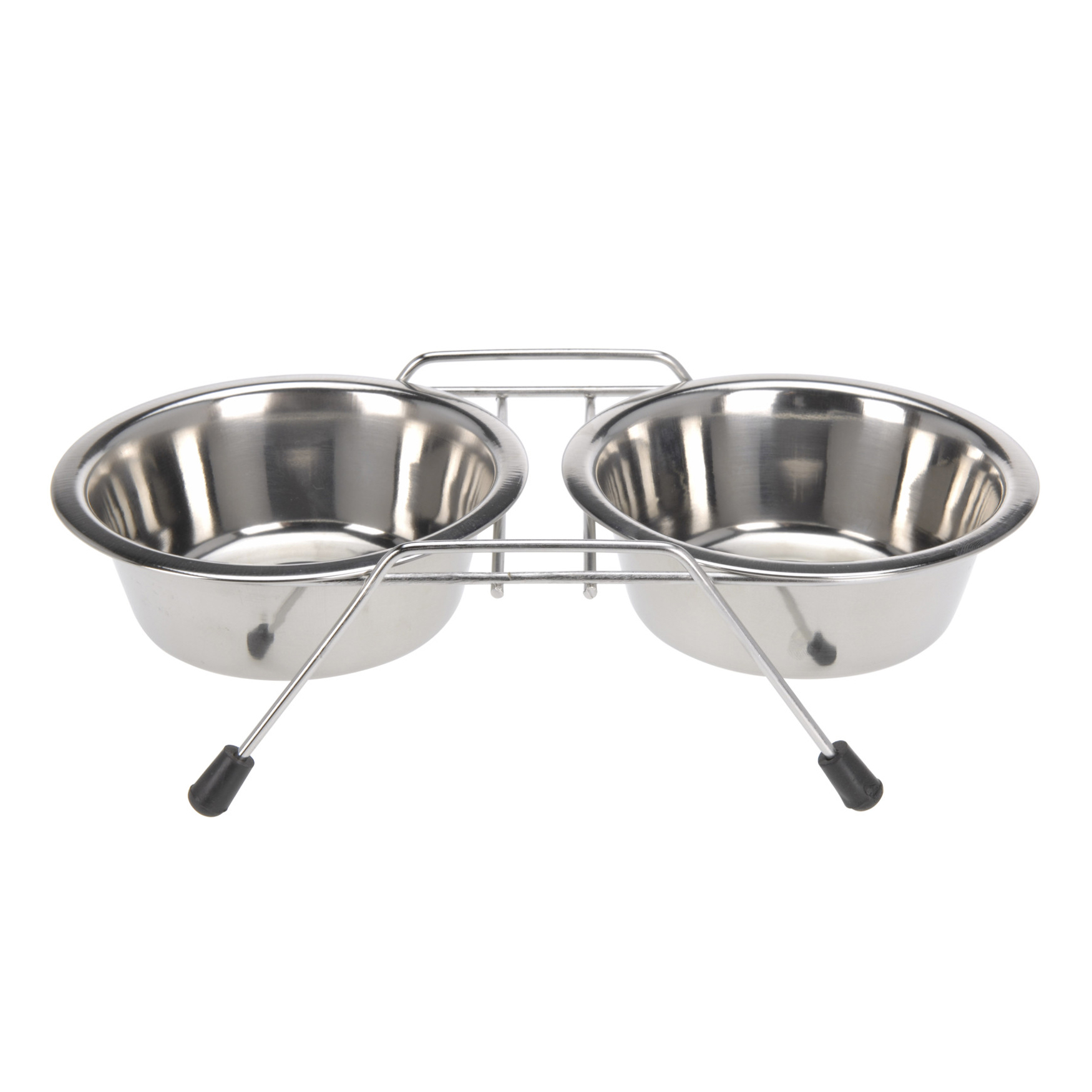 Fressnapf Edelstahl 2er Set mit Ständer Ø 10 cm